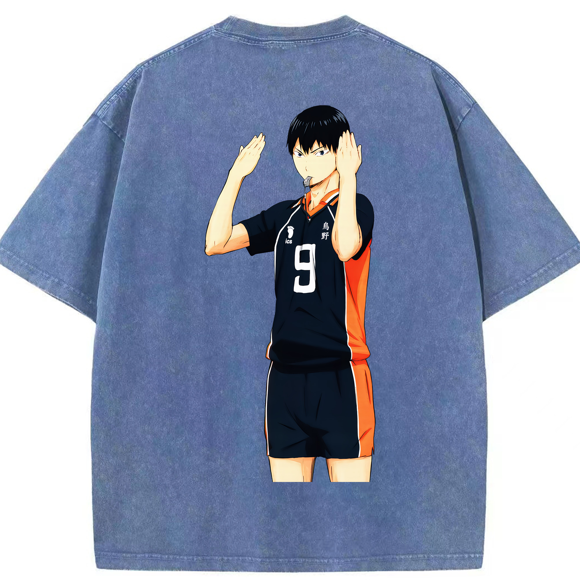 （画像用） ハイキュー!! Haikyu!! 綿100% ヴィンテージ風 半袖Tシャツ（背面プリント）