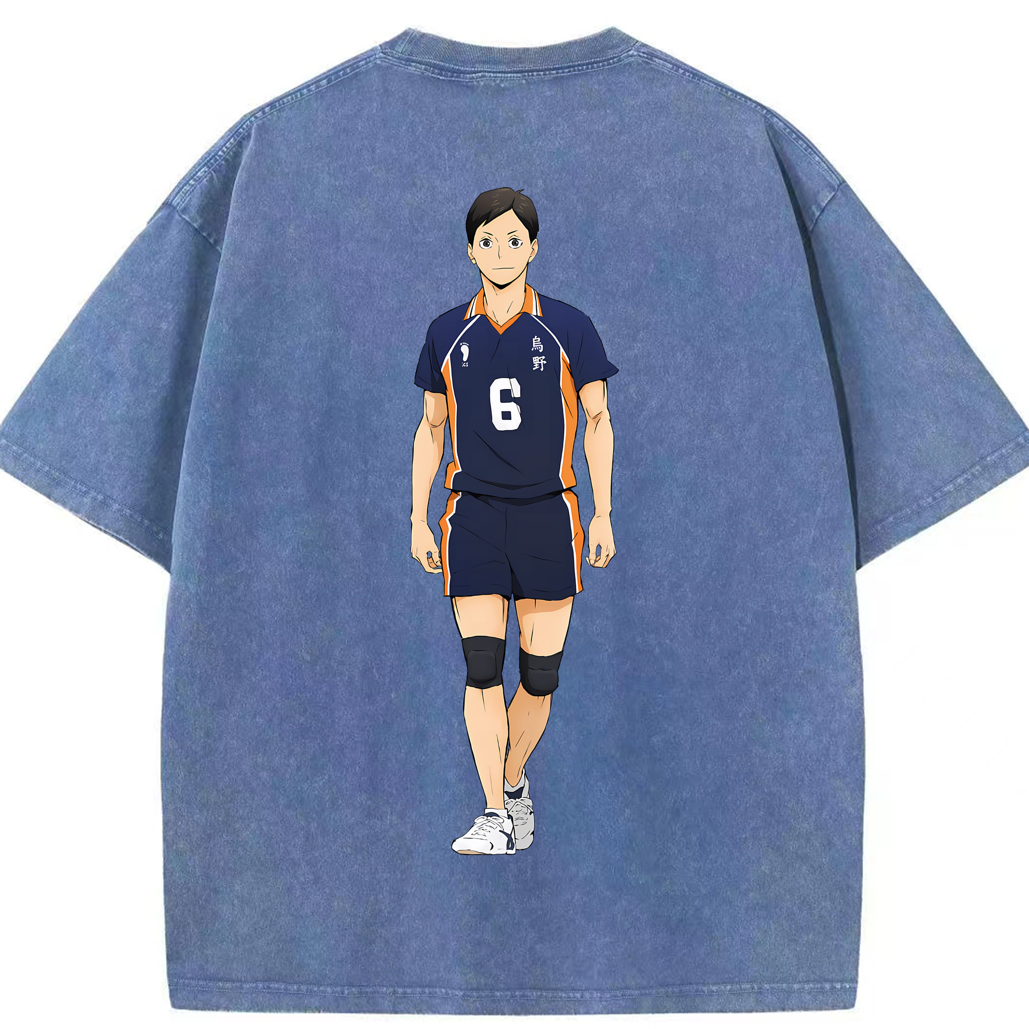 （画像用） ハイキュー!! Haikyu!! 綿100% ヴィンテージ風 半袖Tシャツ（背面プリント）