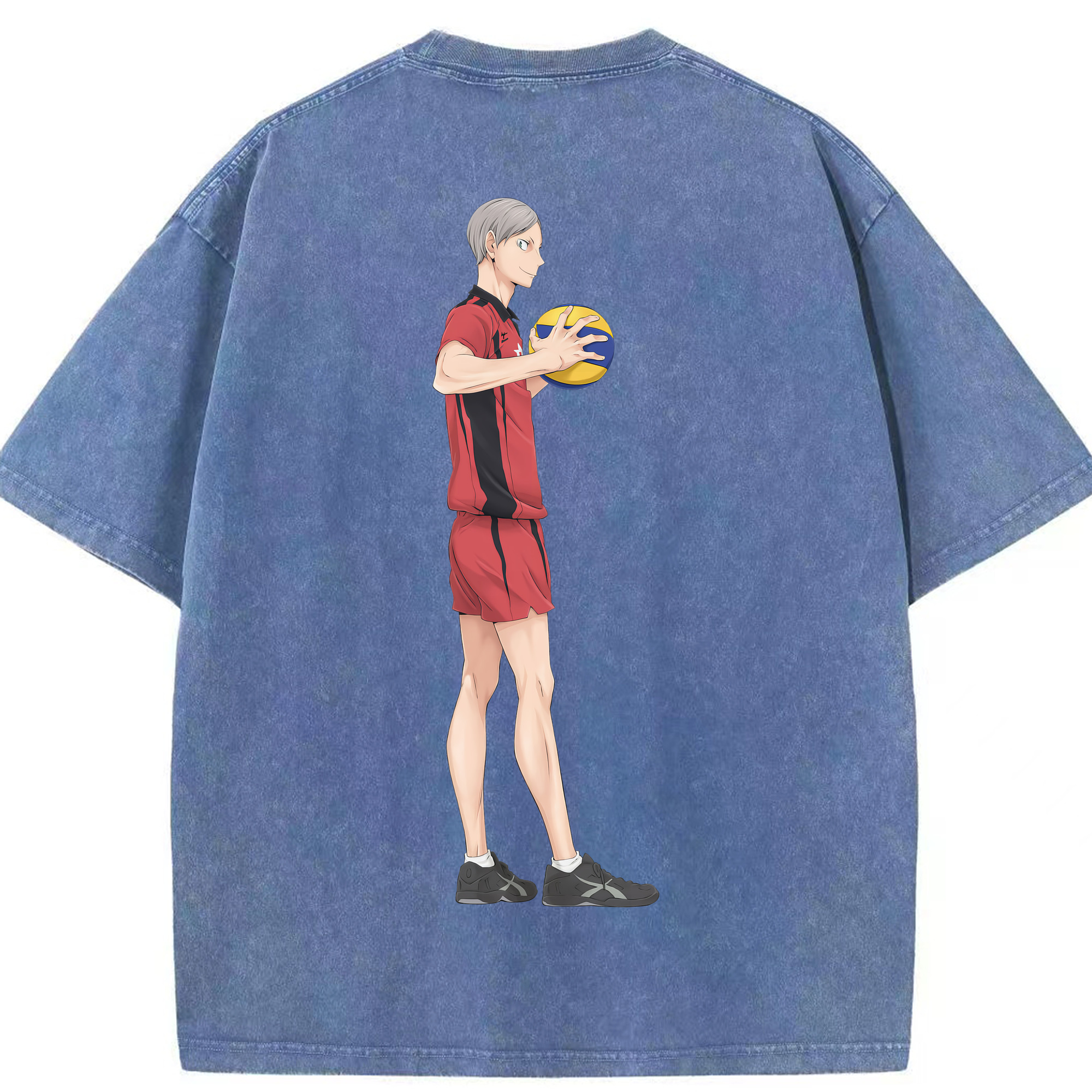 （画像用） ハイキュー!! Haikyu!! 綿100% ヴィンテージ風 半袖Tシャツ（背面プリント）