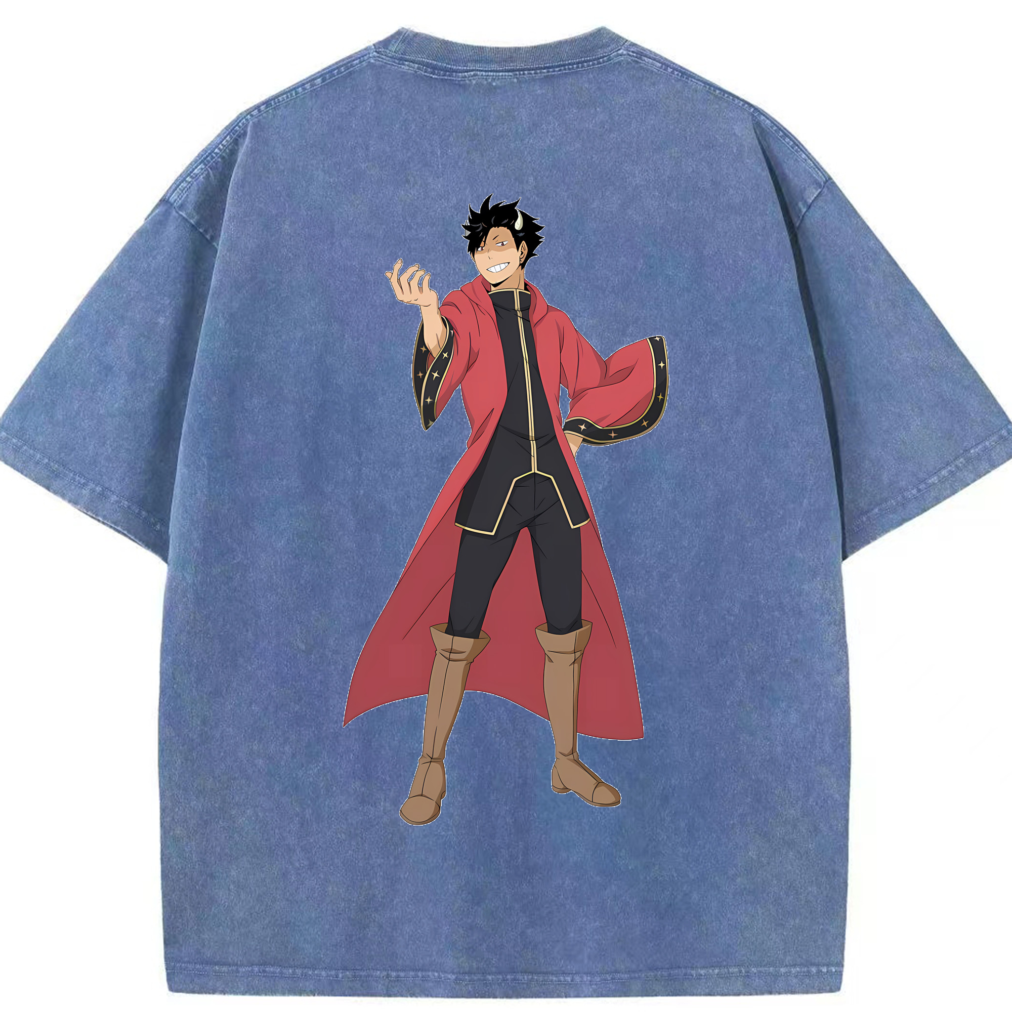 （画像用） ハイキュー!! Haikyu!! 綿100% ヴィンテージ風 半袖Tシャツ（背面プリント）