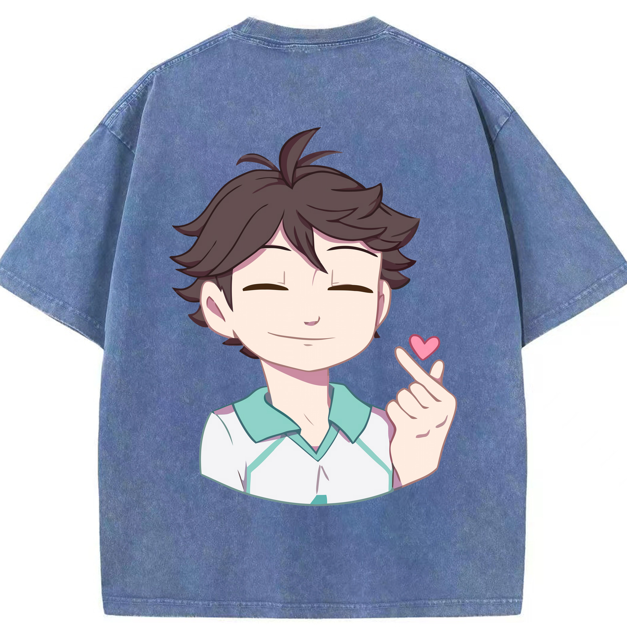 （画像用） ハイキュー!! Haikyu!! 綿100% ヴィンテージ風 半袖Tシャツ（背面プリント）