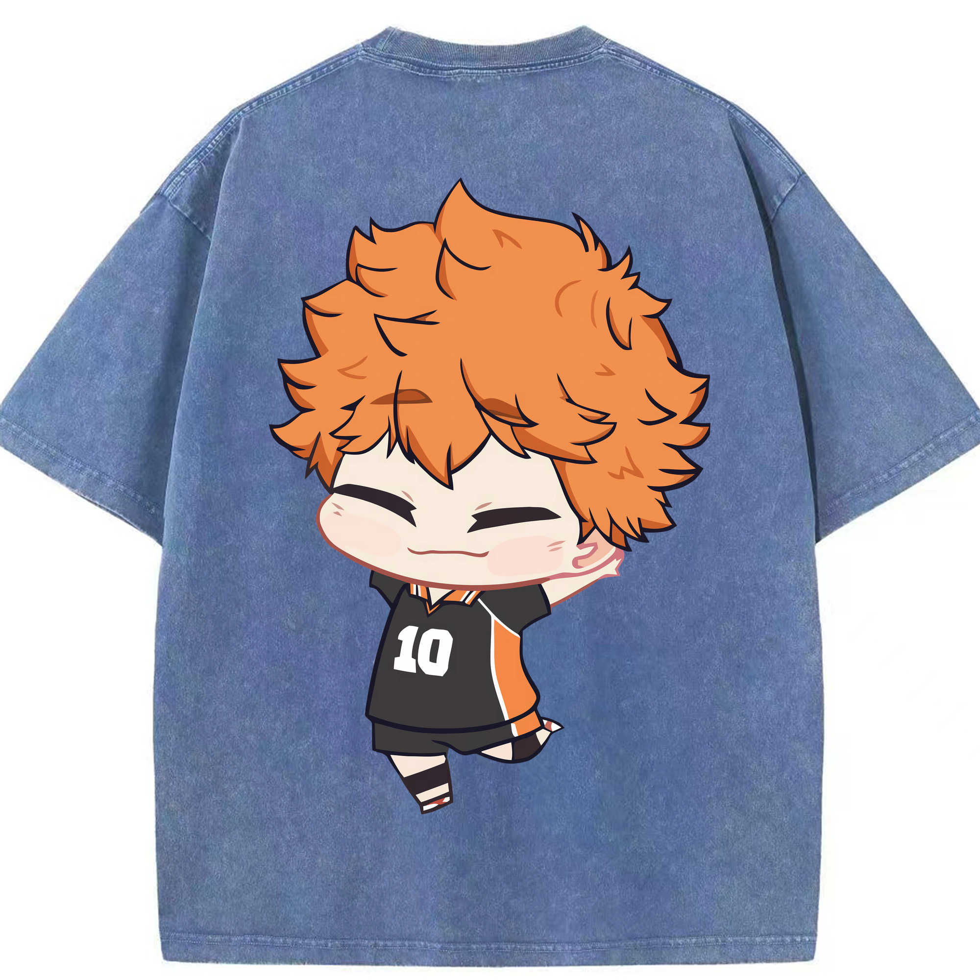 （画像用） ハイキュー!! Haikyu!! 綿100% ヴィンテージ風 半袖Tシャツ（背面プリント）