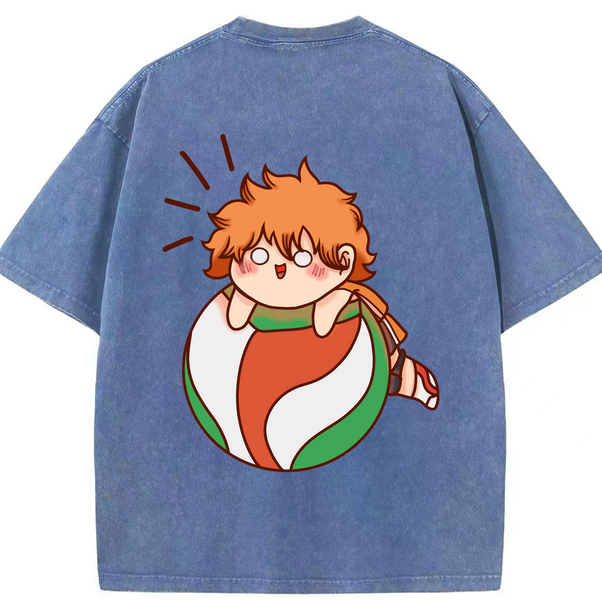 （画像用） ハイキュー!! Haikyu!! 綿100% ヴィンテージ風 半袖Tシャツ（背面プリント）