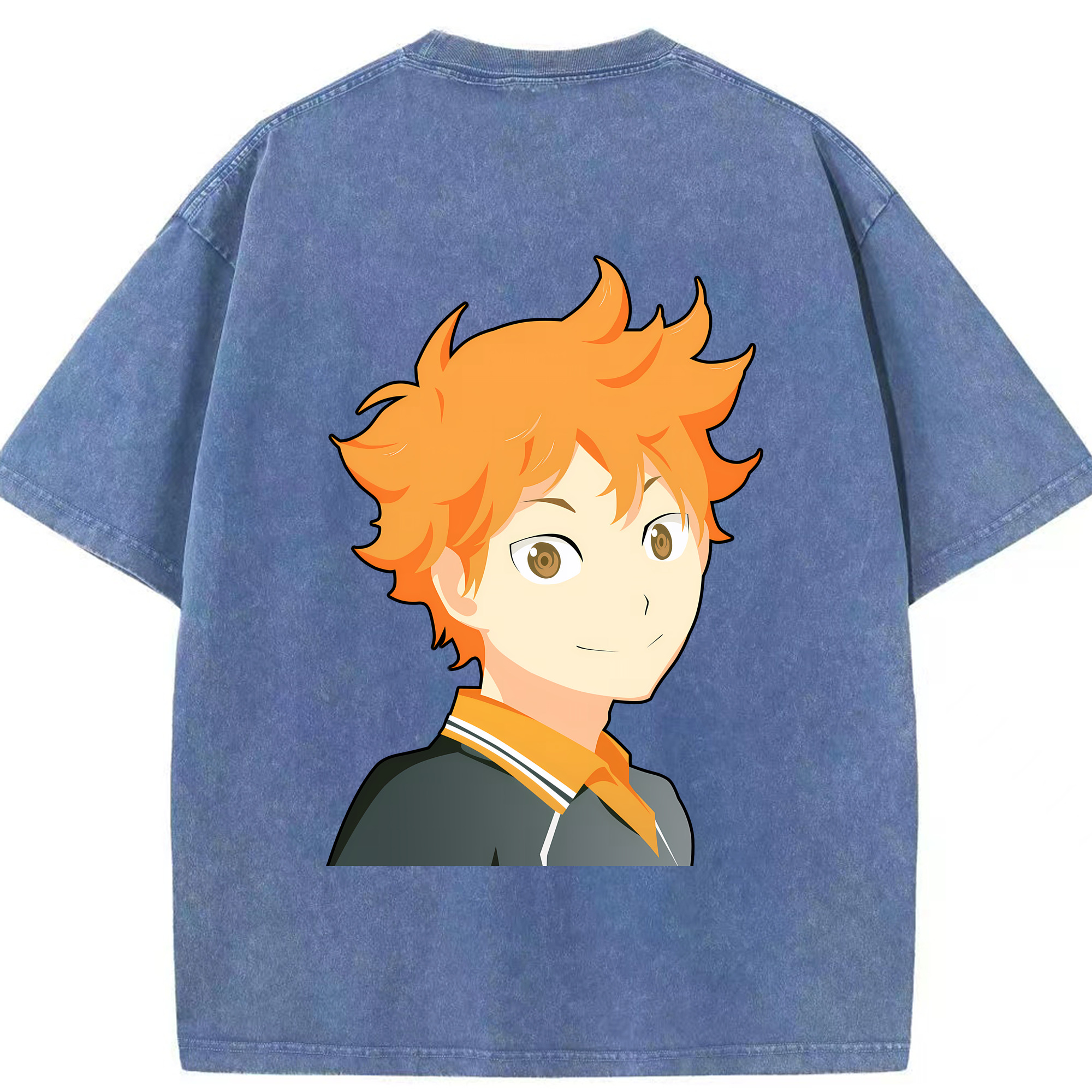 （画像用） ハイキュー!! Haikyu!! 綿100% ヴィンテージ風 半袖Tシャツ（背面プリント）