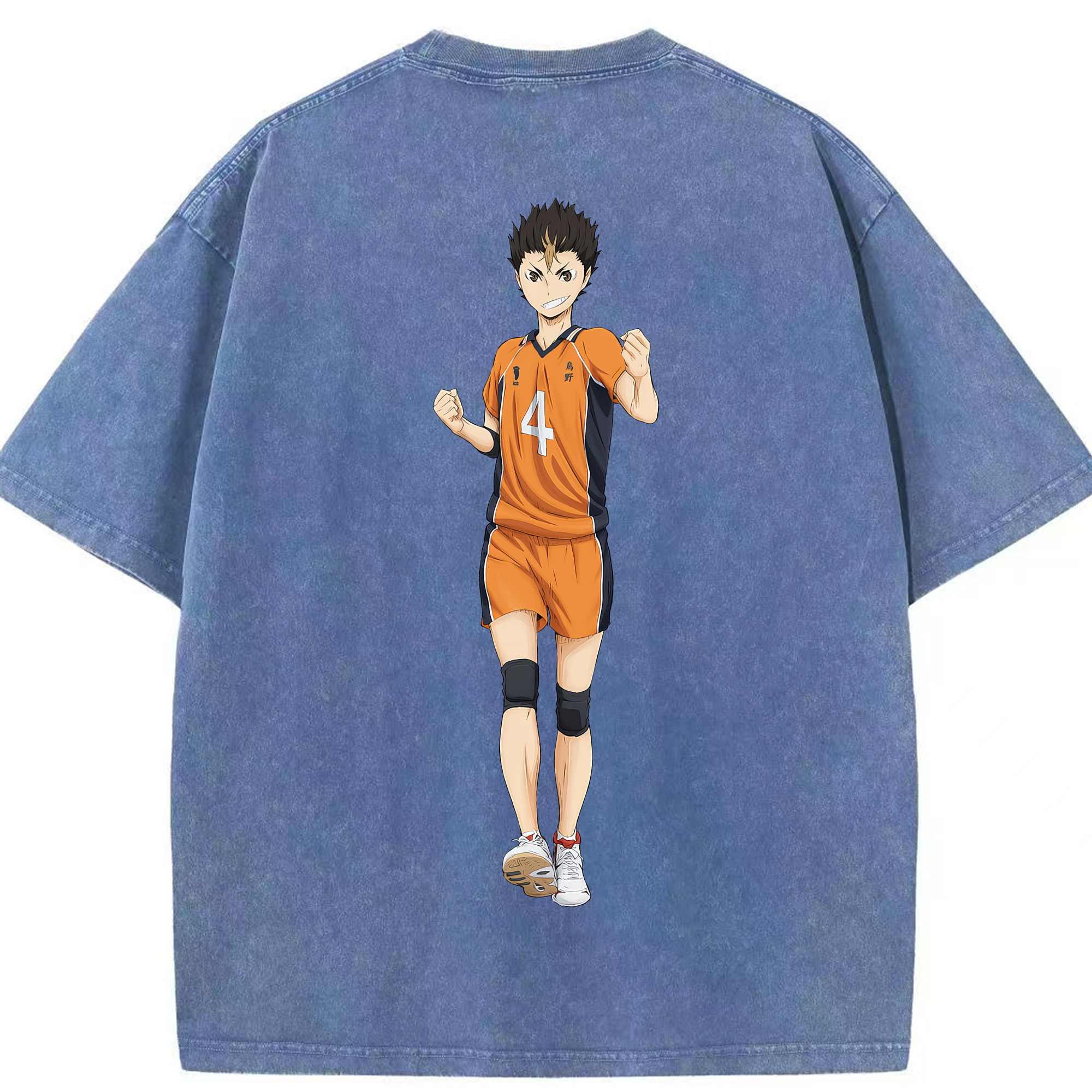 （画像用） ハイキュー!! Haikyu!! 綿100% ヴィンテージ風 半袖Tシャツ（背面プリント）