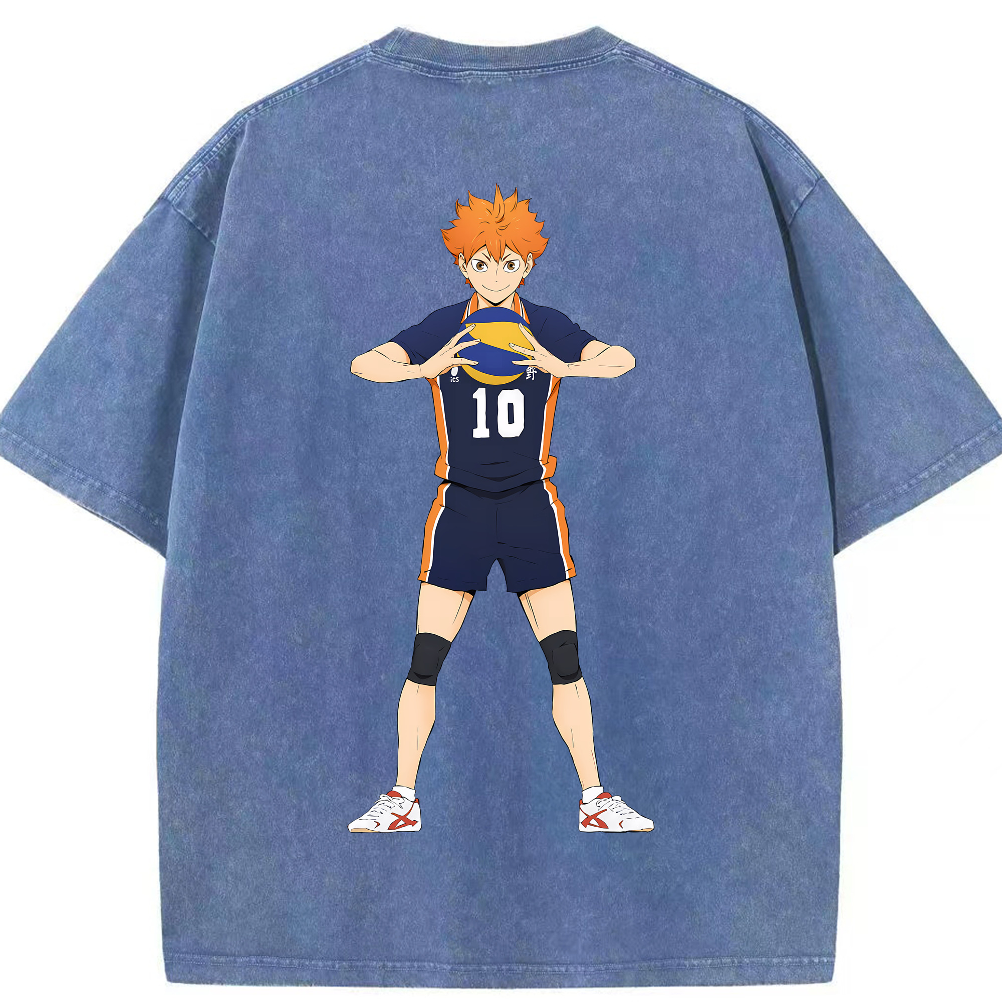 （画像用） ハイキュー!! Haikyu!! 綿100% ヴィンテージ風 半袖Tシャツ（背面プリント）