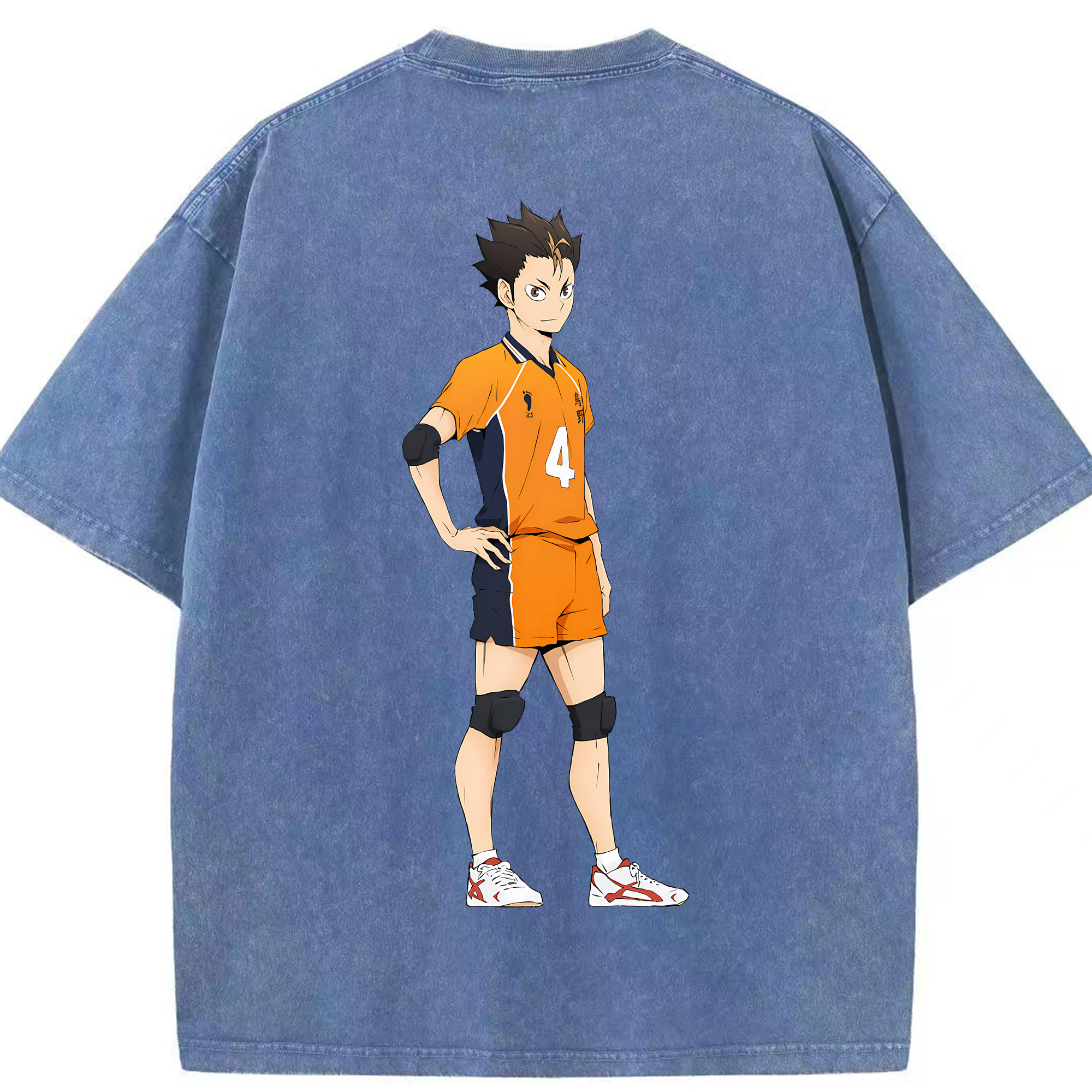 （画像用） ハイキュー!! Haikyu!! 綿100% ヴィンテージ風 半袖Tシャツ（背面プリント）