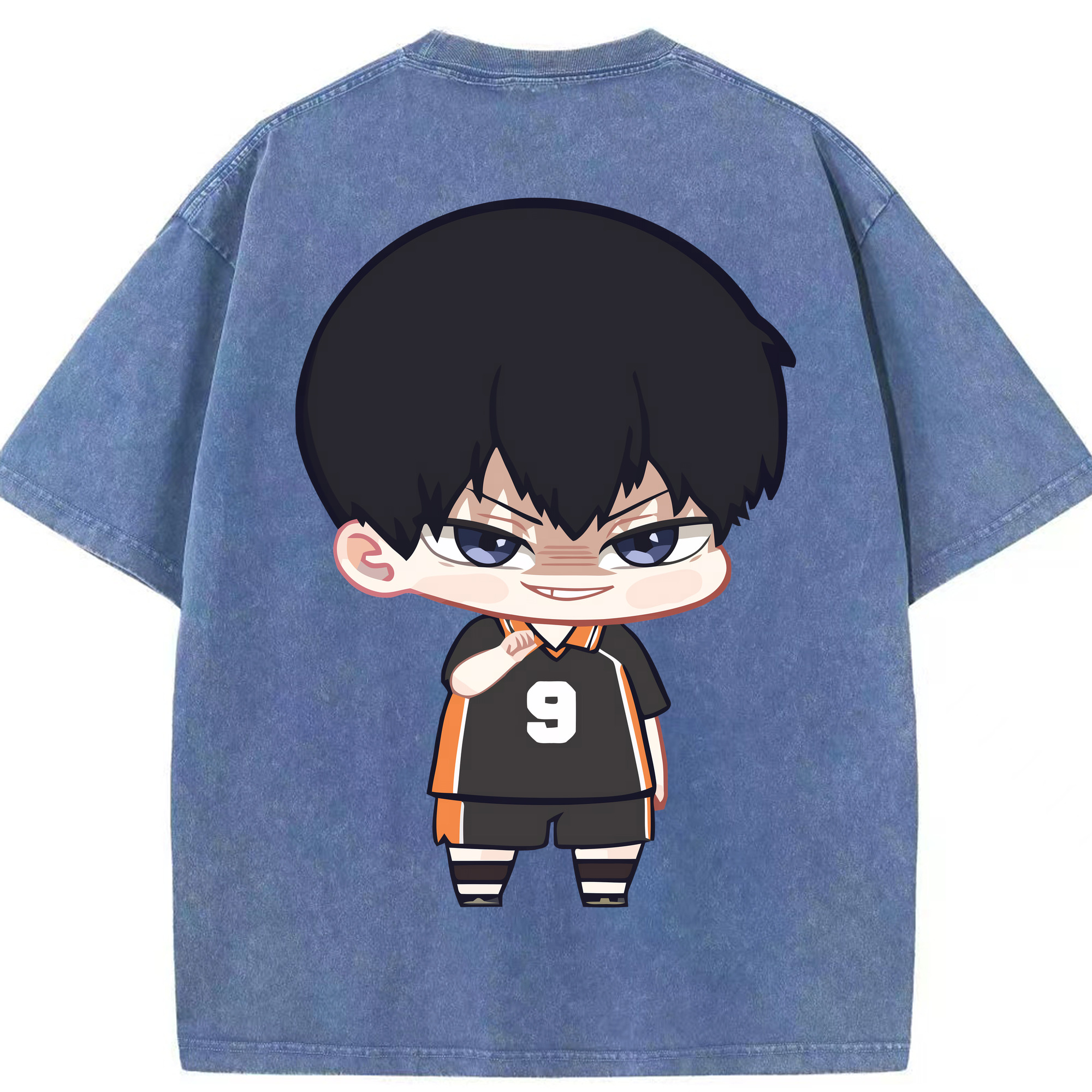 （画像用） ハイキュー!! Haikyu!! 綿100% ヴィンテージ風 半袖Tシャツ（背面プリント）