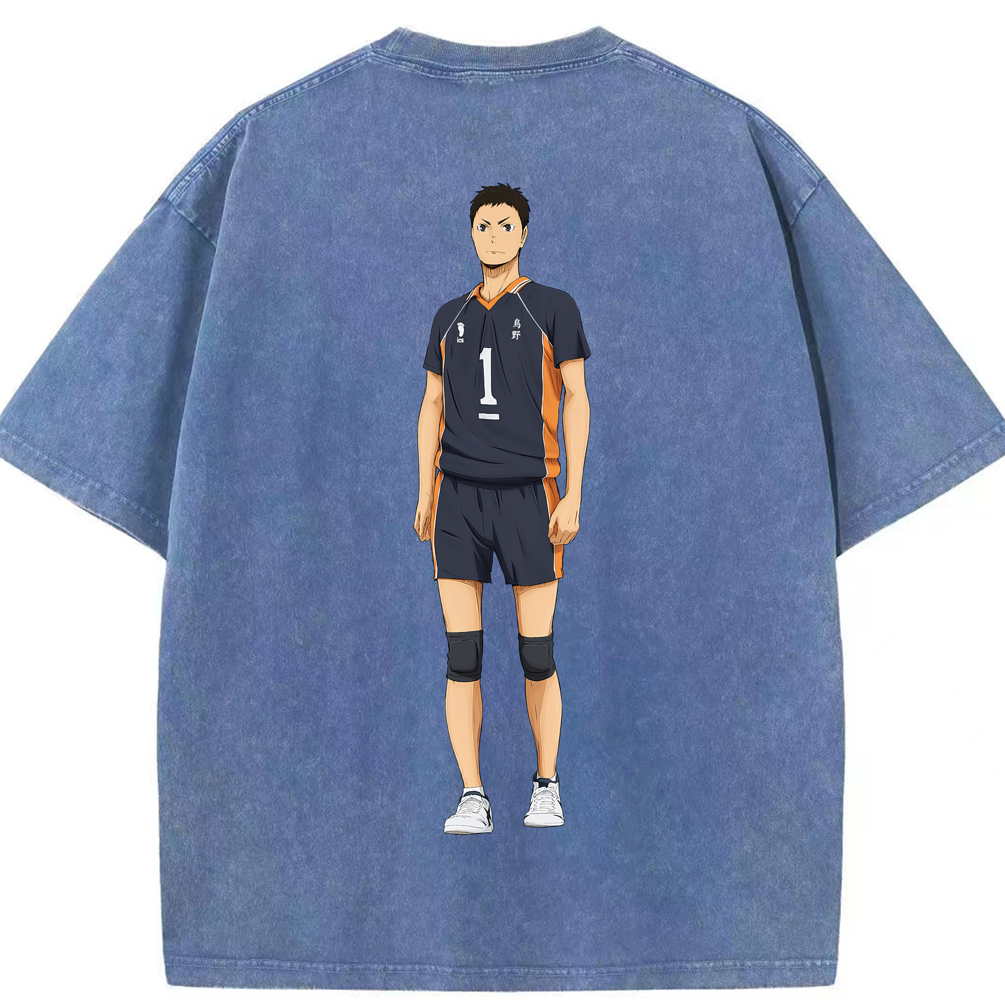 （画像用） ハイキュー!! Haikyu!! 綿100% ヴィンテージ風 半袖Tシャツ（背面プリント）