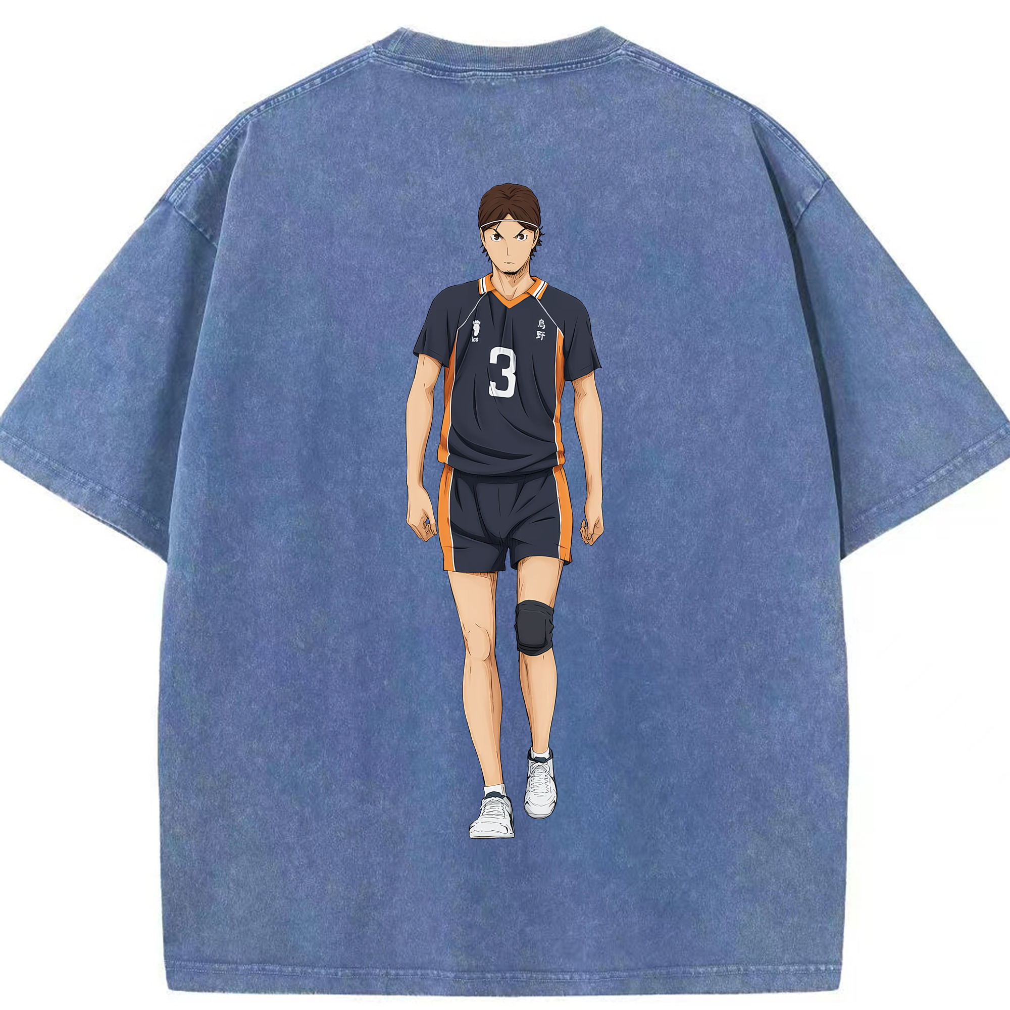 （画像用） ハイキュー!! Haikyu!! 綿100% ヴィンテージ風 半袖Tシャツ（背面プリント）