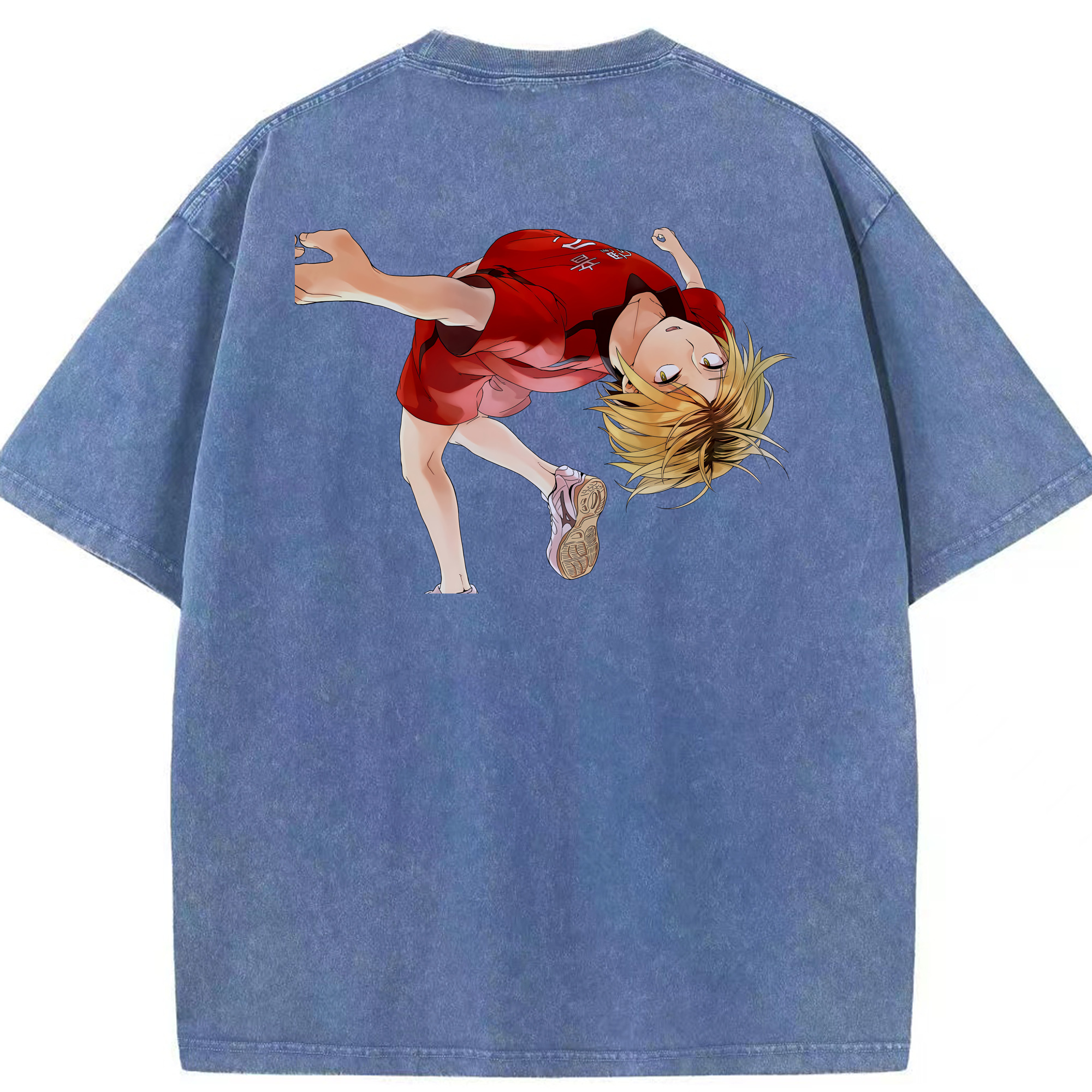 （画像用） ハイキュー!! Haikyu!! 綿100% ヴィンテージ風 半袖Tシャツ（背面プリント）