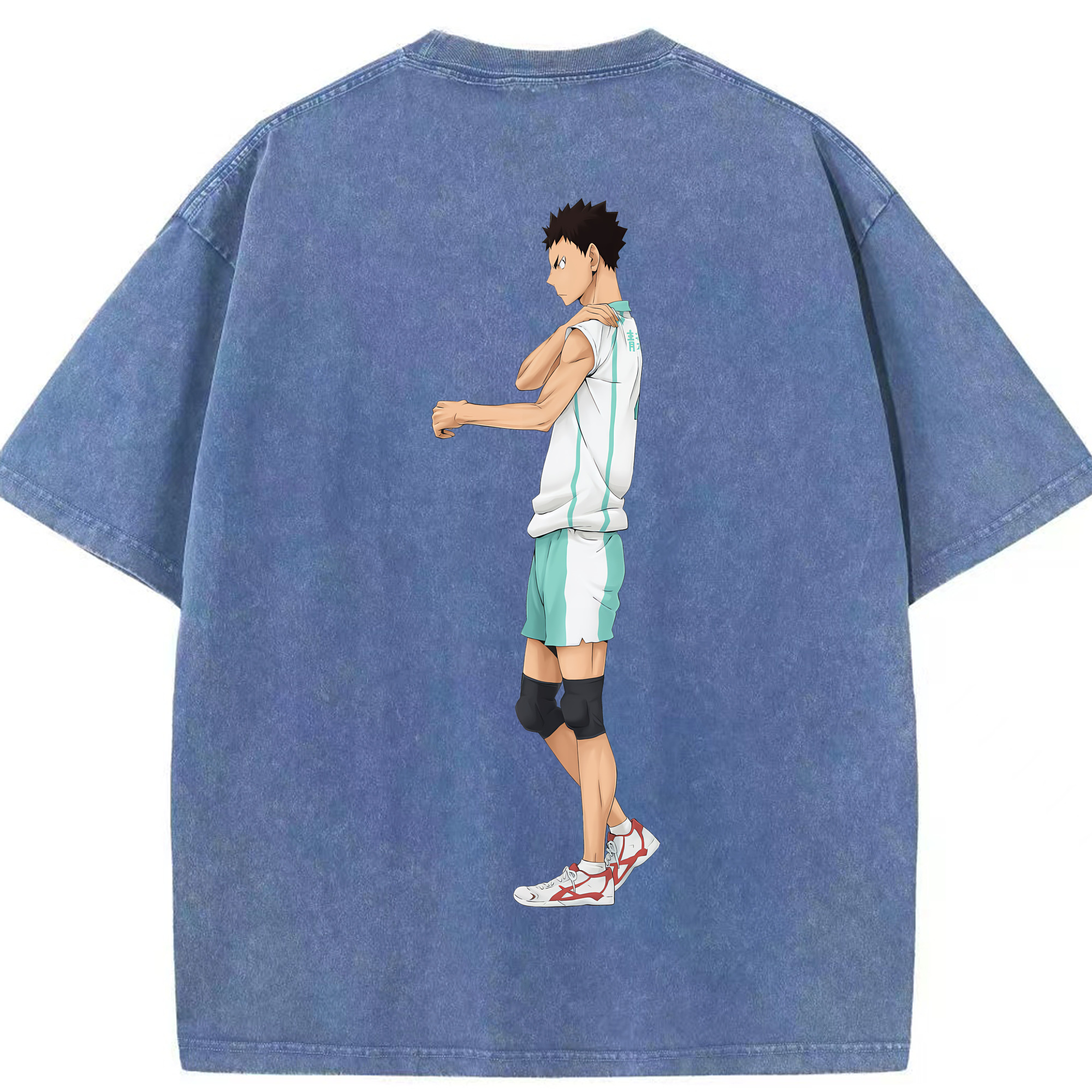 （画像用） ハイキュー!! Haikyu!! 綿100% ヴィンテージ風 半袖Tシャツ（背面プリント）