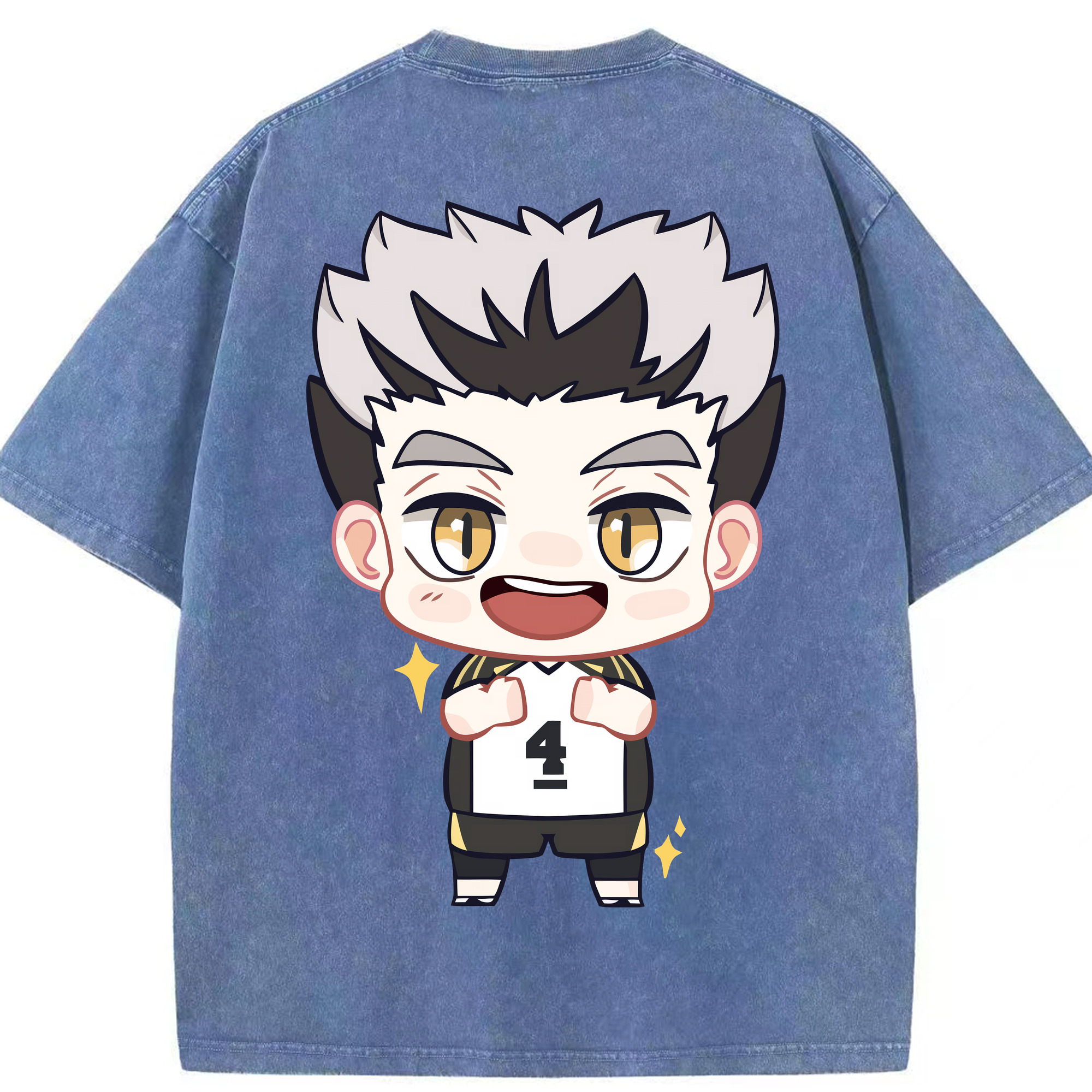（画像用） ハイキュー!! Haikyu!! 綿100% ヴィンテージ風 半袖Tシャツ（背面プリント）