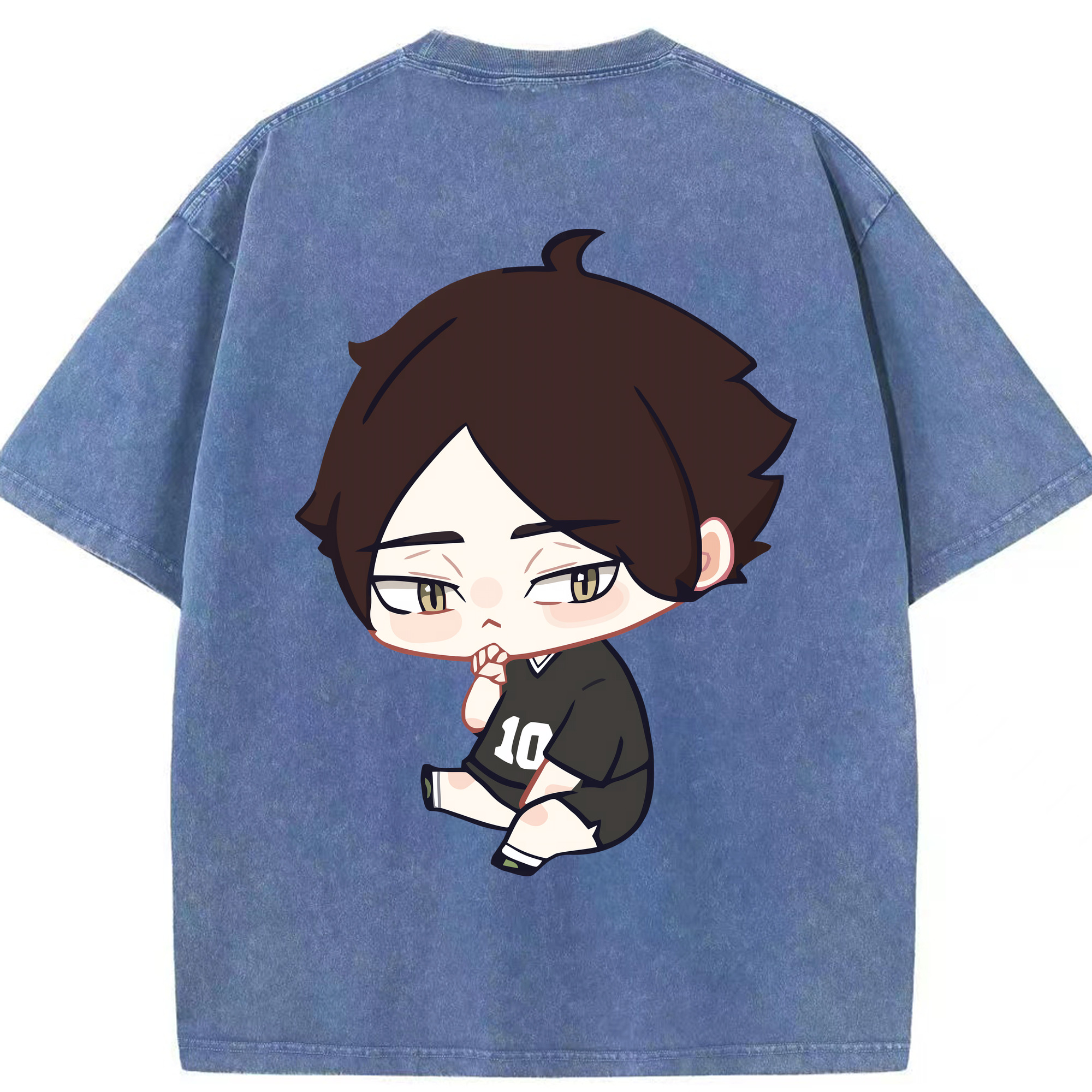 （画像用） ハイキュー!! Haikyu!! 綿100% ヴィンテージ風 半袖Tシャツ（背面プリント）