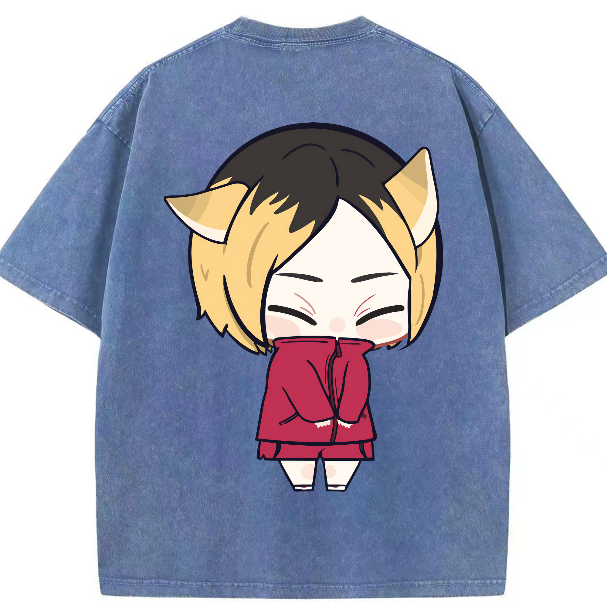 （画像用） ハイキュー!! Haikyu!! 綿100% ヴィンテージ風 半袖Tシャツ（背面プリント）