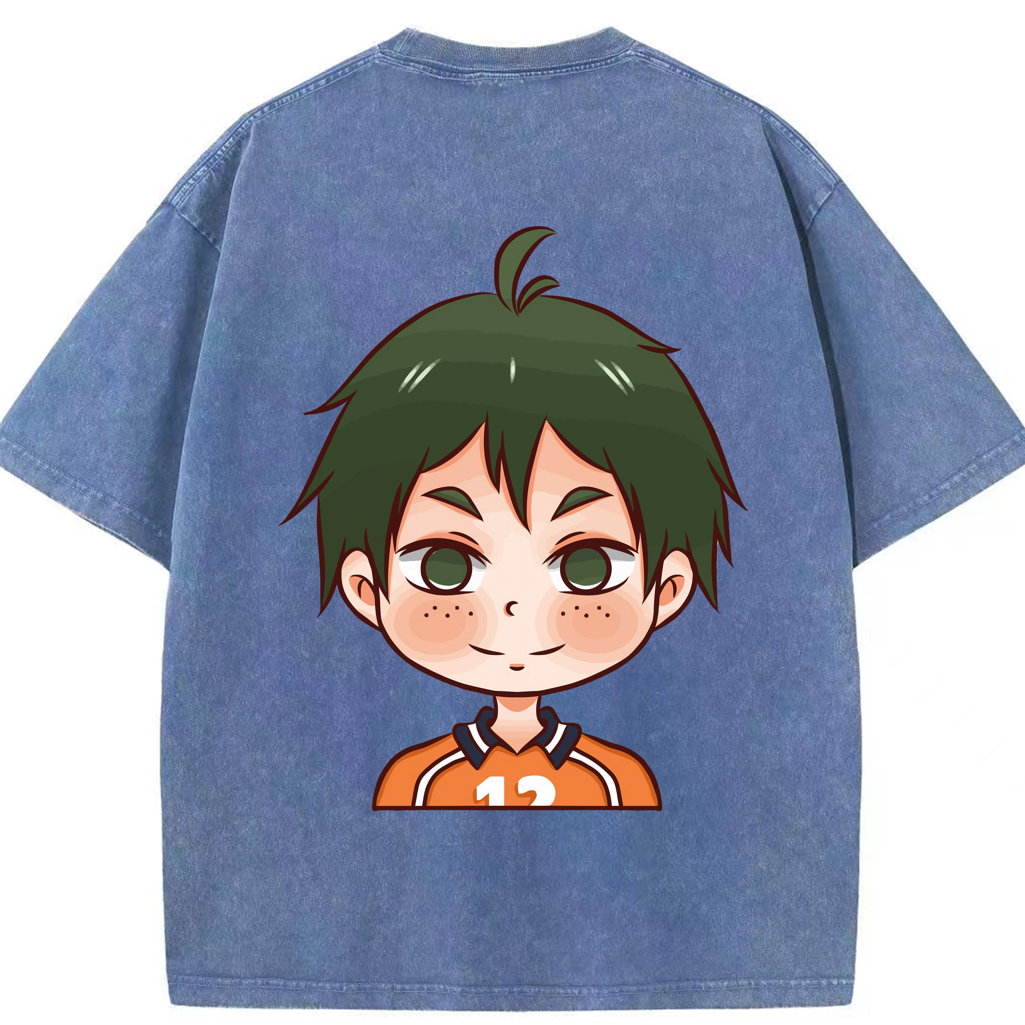 （画像用） ハイキュー!! Haikyu!! 綿100% ヴィンテージ風 半袖Tシャツ（背面プリント）