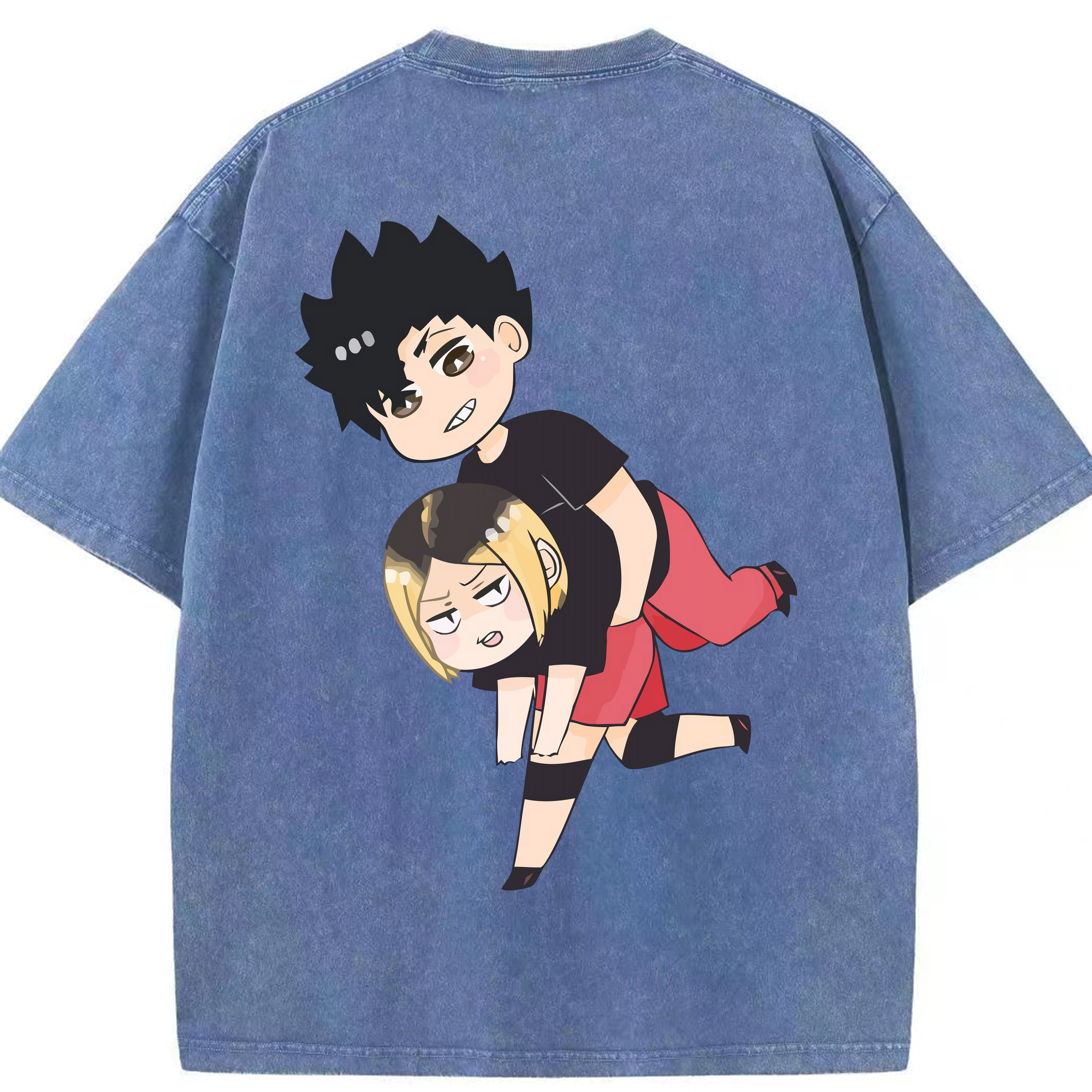 （画像用） ハイキュー!! Haikyu!! 綿100% ヴィンテージ風 半袖Tシャツ（背面プリント）