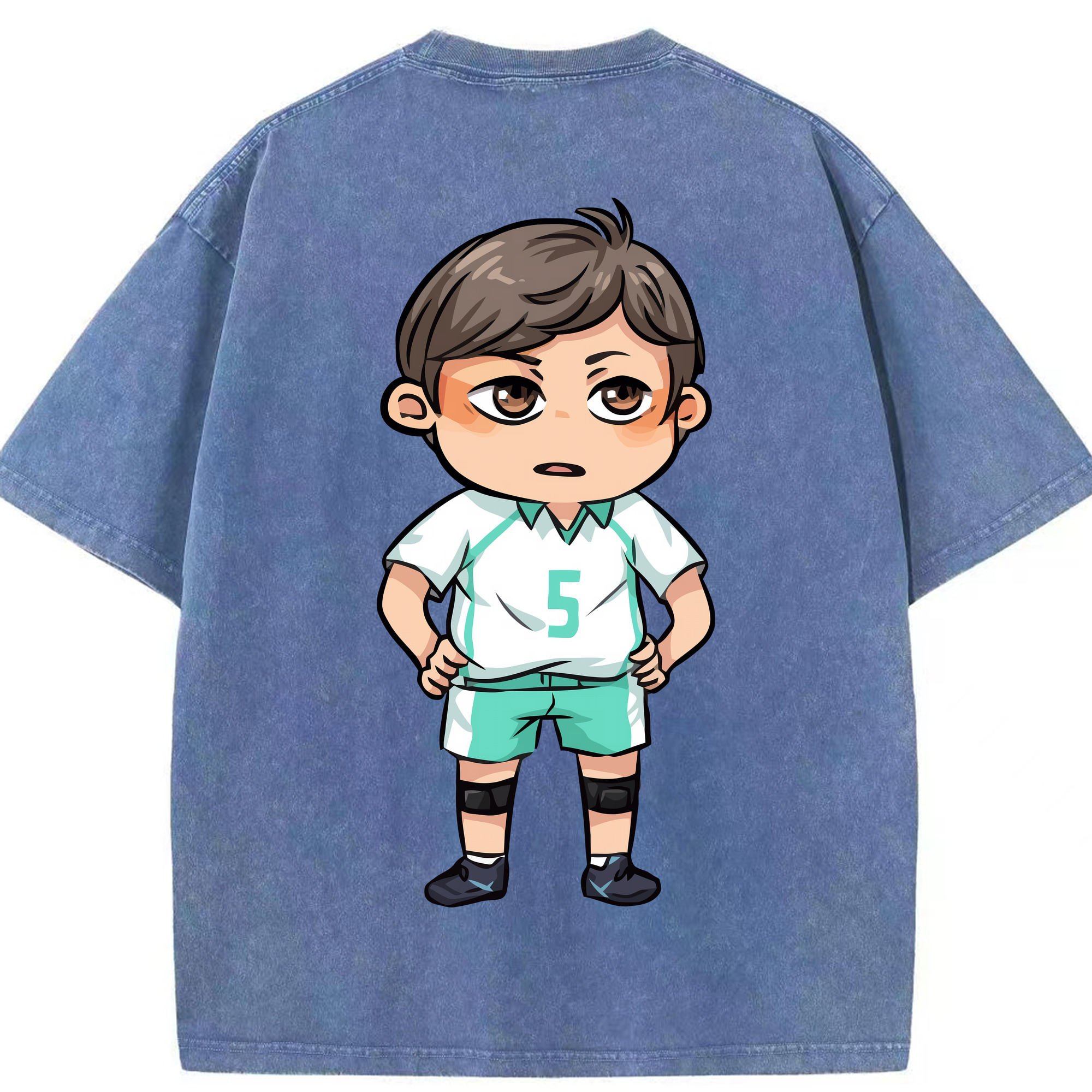 （画像用） ハイキュー!! Haikyu!! 綿100% ヴィンテージ風 半袖Tシャツ（背面プリント）