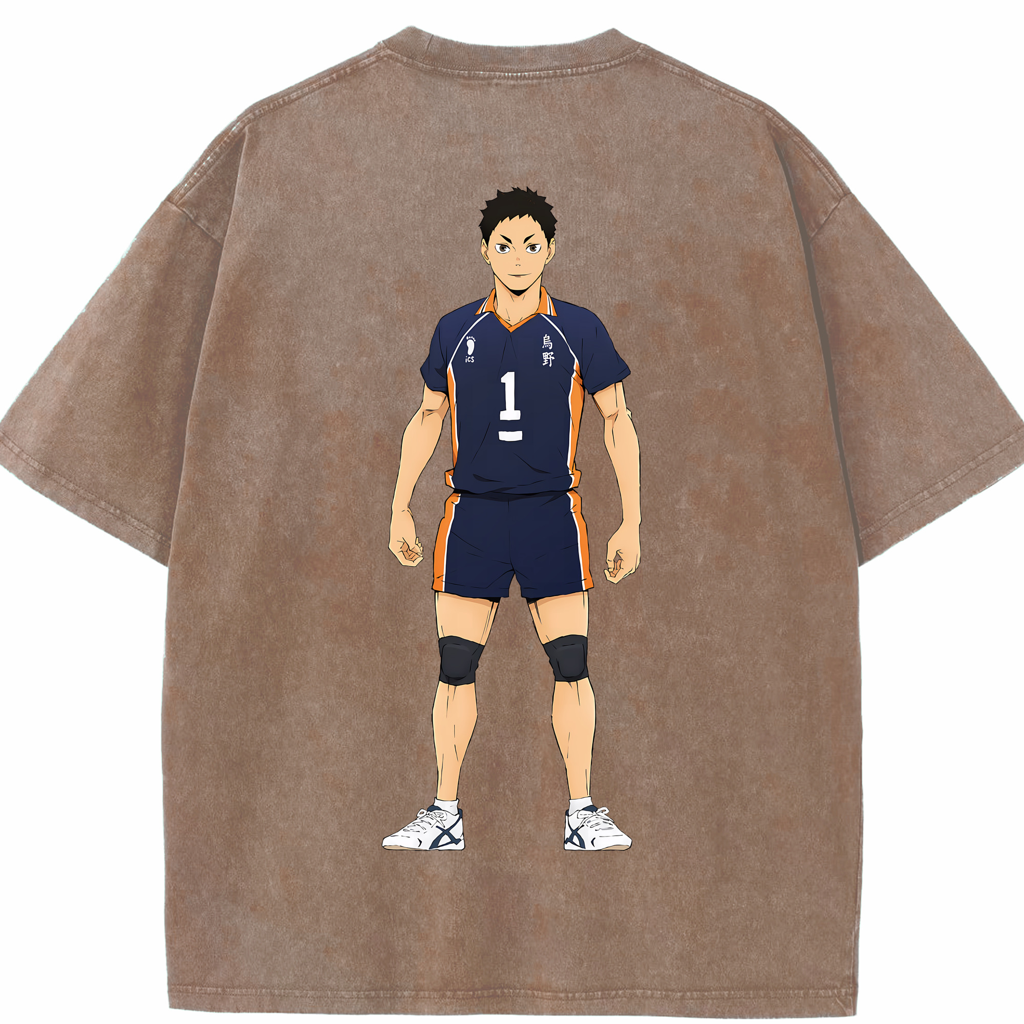 （画像用） ハイキュー!! Haikyu!! 綿100% ヴィンテージ風 半袖Tシャツ（背面プリント）