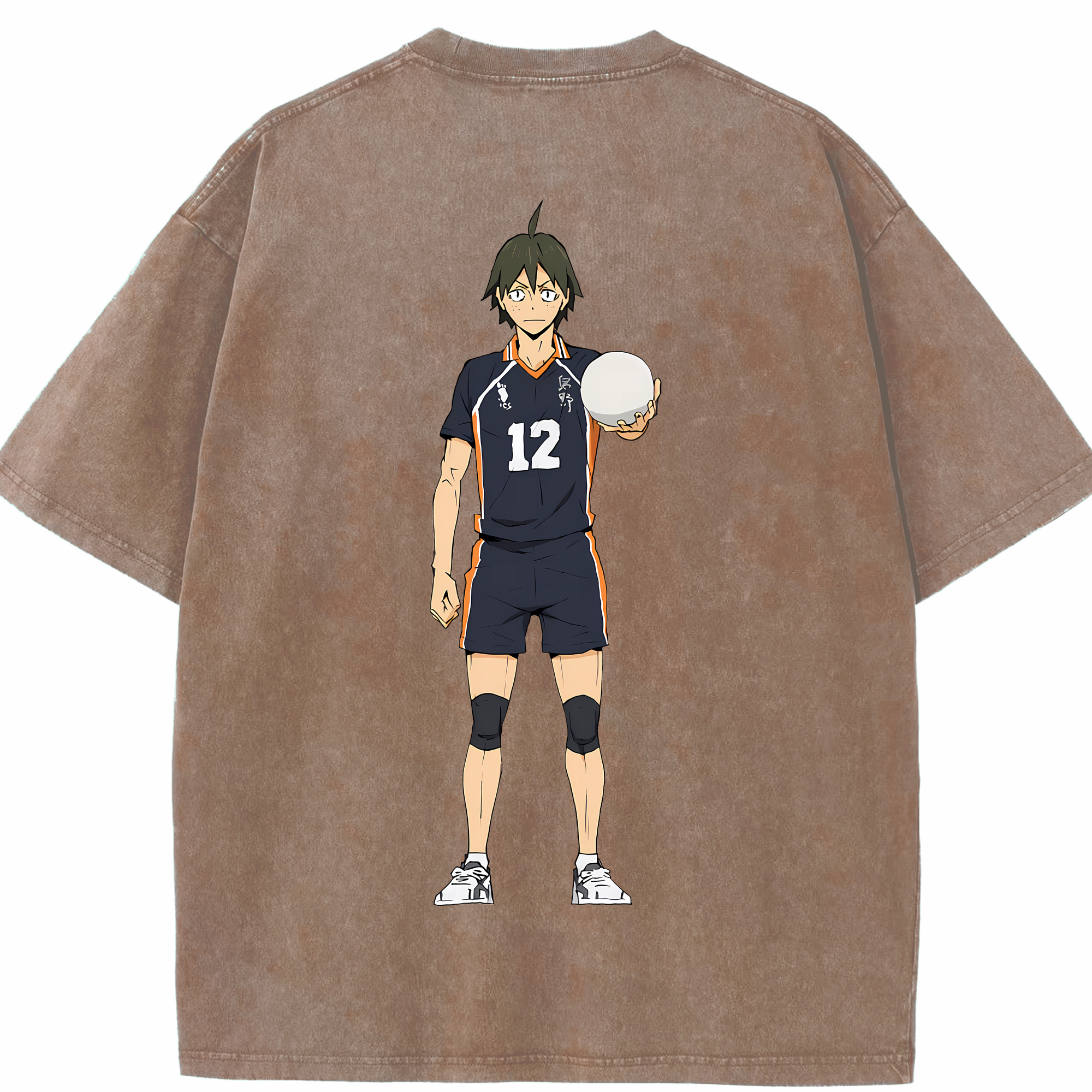 （画像用） ハイキュー!! Haikyu!! 綿100% ヴィンテージ風 半袖Tシャツ（背面プリント）