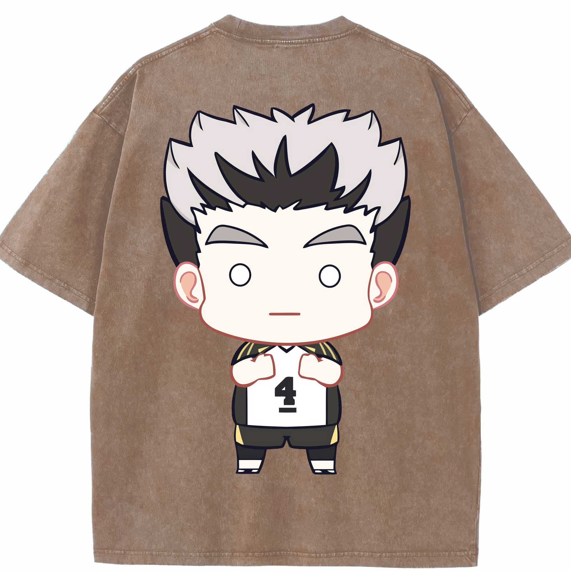 （画像用） ハイキュー!! Haikyu!! 綿100% ヴィンテージ風 半袖Tシャツ（背面プリント）