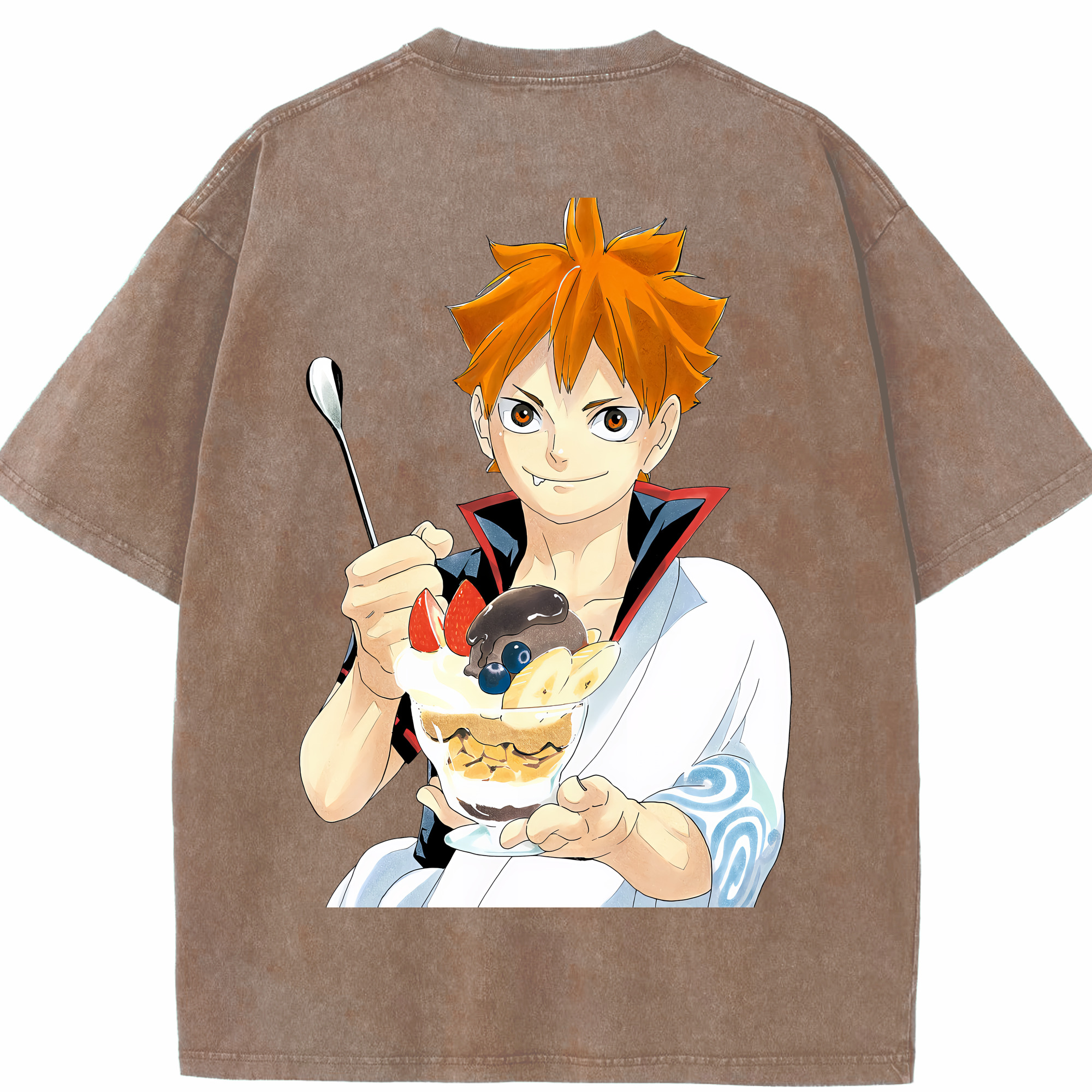 （画像用） ハイキュー!! Haikyu!! 綿100% ヴィンテージ風 半袖Tシャツ（背面プリント）