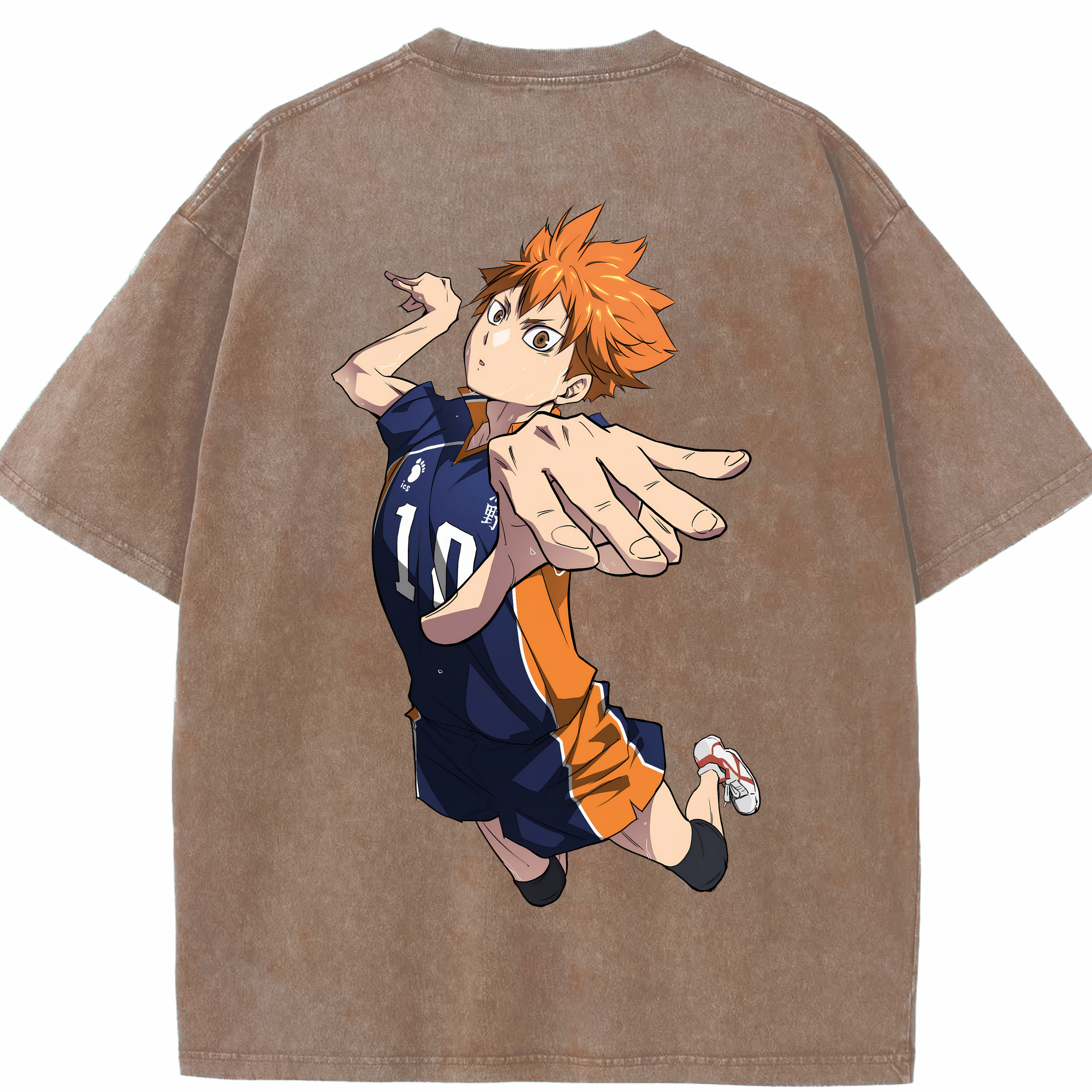 （画像用） ハイキュー!! Haikyu!! 綿100% ヴィンテージ風 半袖Tシャツ（背面プリント）