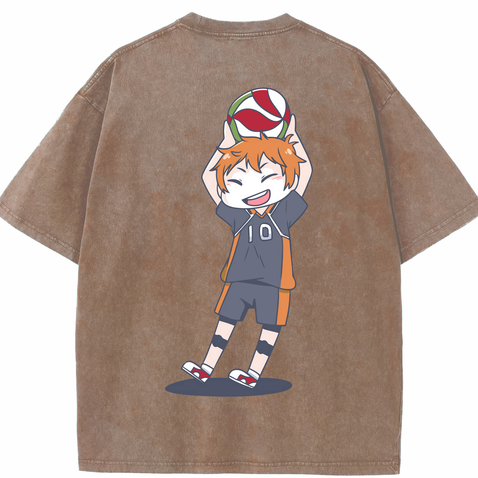 （画像用） ハイキュー!! Haikyu!! 綿100% ヴィンテージ風 半袖Tシャツ（背面プリント）