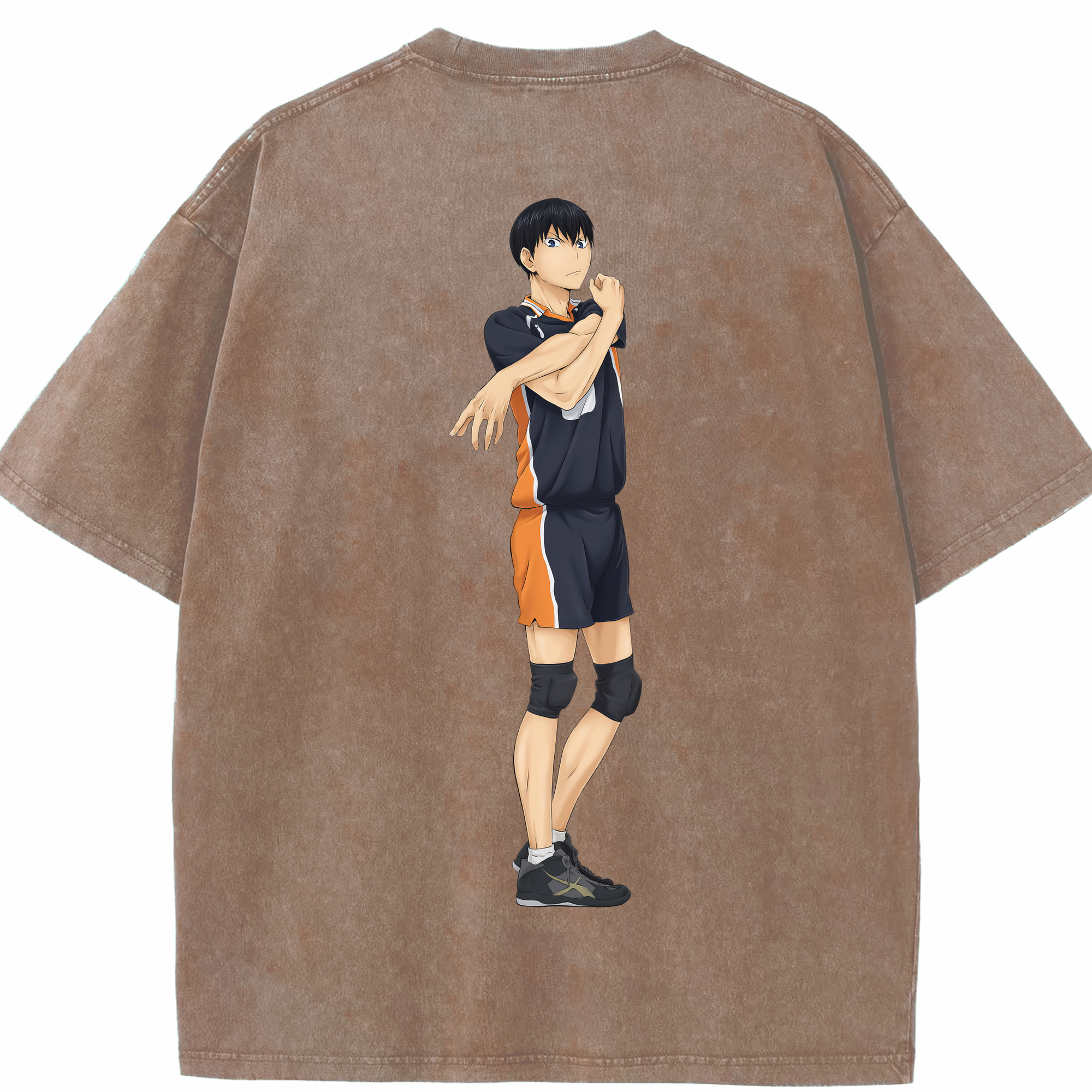（画像用） ハイキュー!! Haikyu!! 綿100% ヴィンテージ風 半袖Tシャツ（背面プリント）