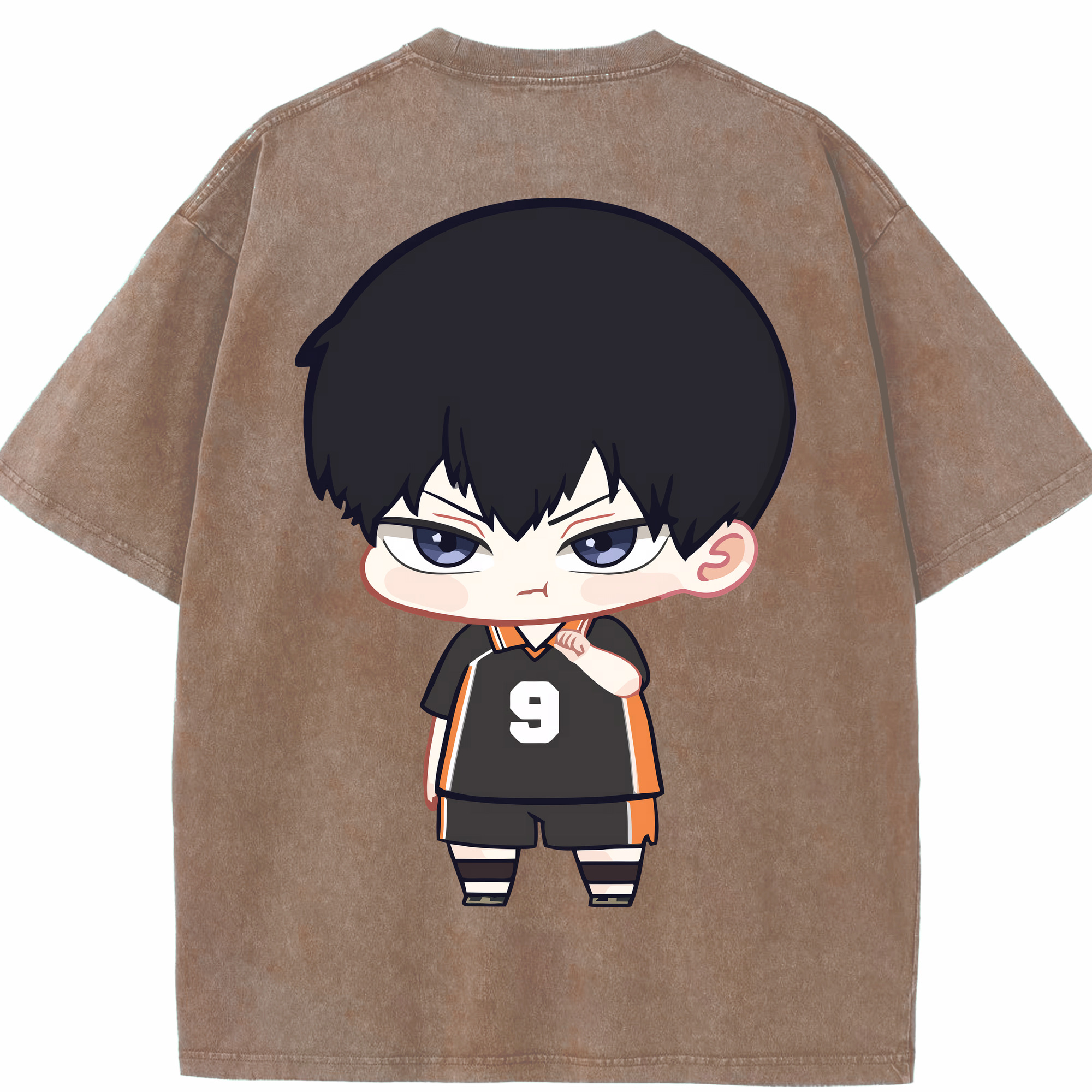 （画像用） ハイキュー!! Haikyu!! 綿100% ヴィンテージ風 半袖Tシャツ（背面プリント）