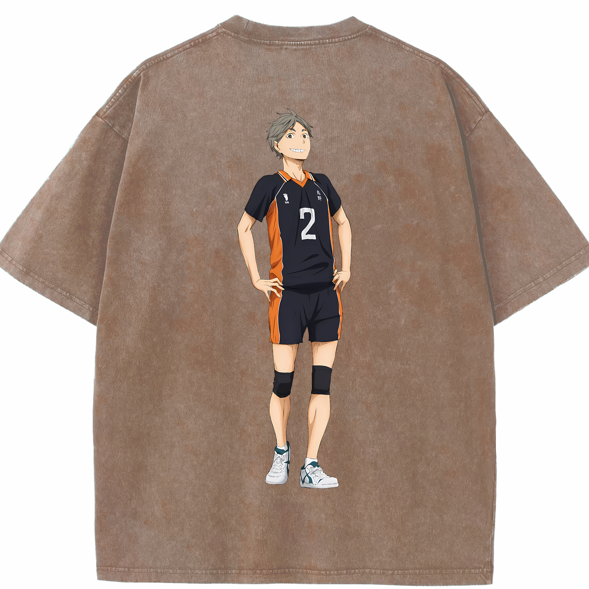 （画像用） ハイキュー!! Haikyu!! 綿100% ヴィンテージ風 半袖Tシャツ（背面プリント）