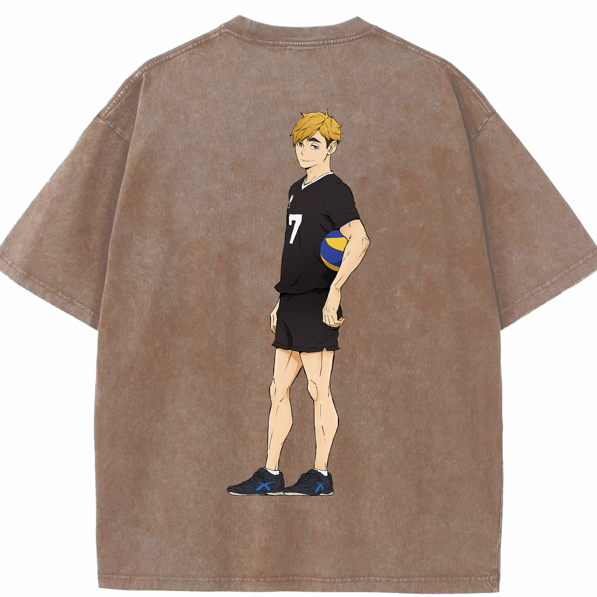 （画像用） ハイキュー!! Haikyu!! 綿100% ヴィンテージ風 半袖Tシャツ（背面プリント）