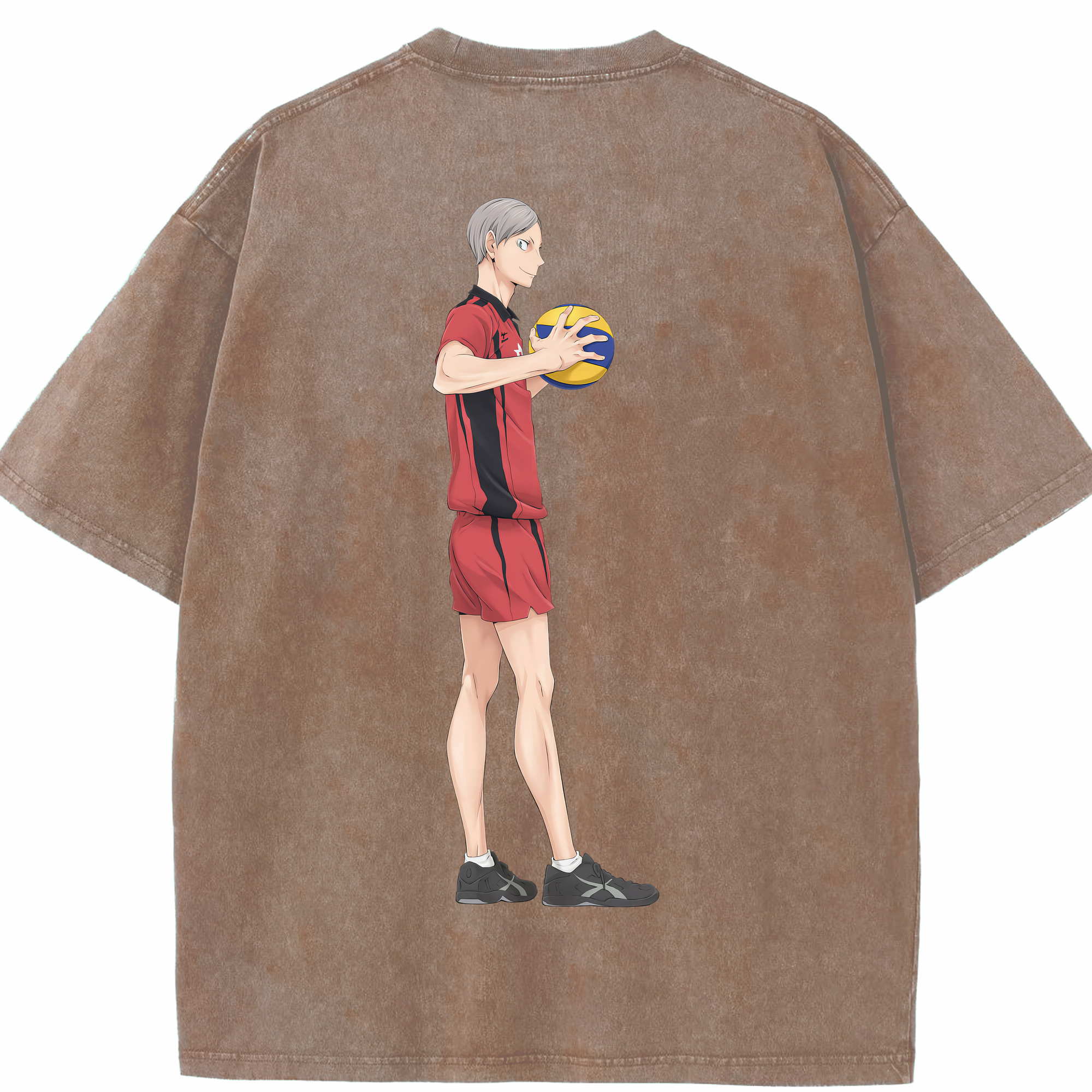 （画像用） ハイキュー!! Haikyu!! 綿100% ヴィンテージ風 半袖Tシャツ（背面プリント）