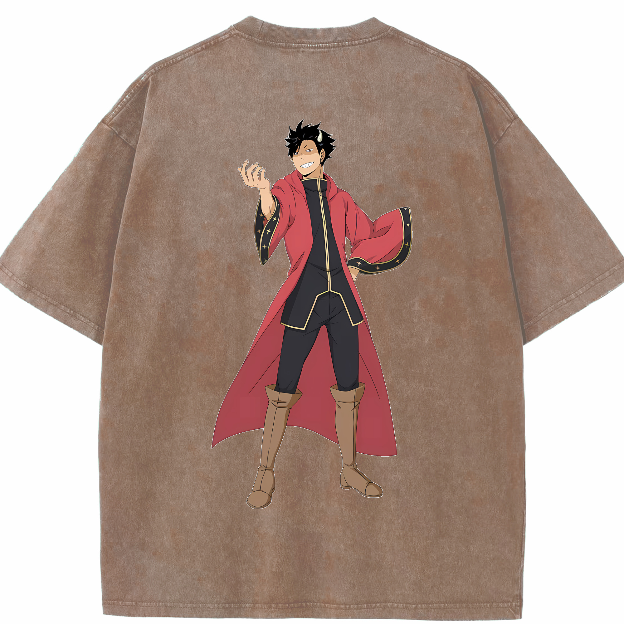 （画像用） ハイキュー!! Haikyu!! 綿100% ヴィンテージ風 半袖Tシャツ（背面プリント）