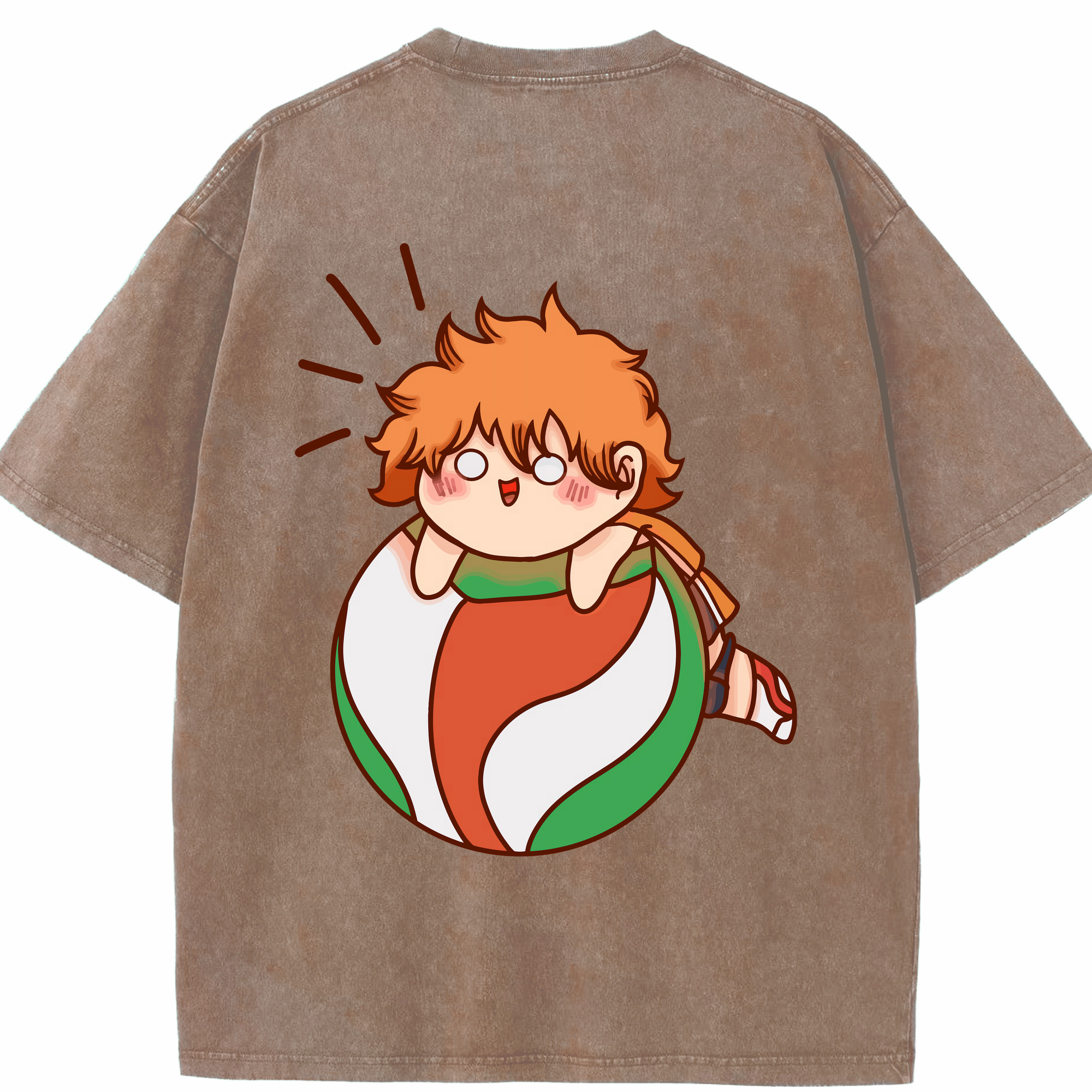 （画像用） ハイキュー!! Haikyu!! 綿100% ヴィンテージ風 半袖Tシャツ（背面プリント）