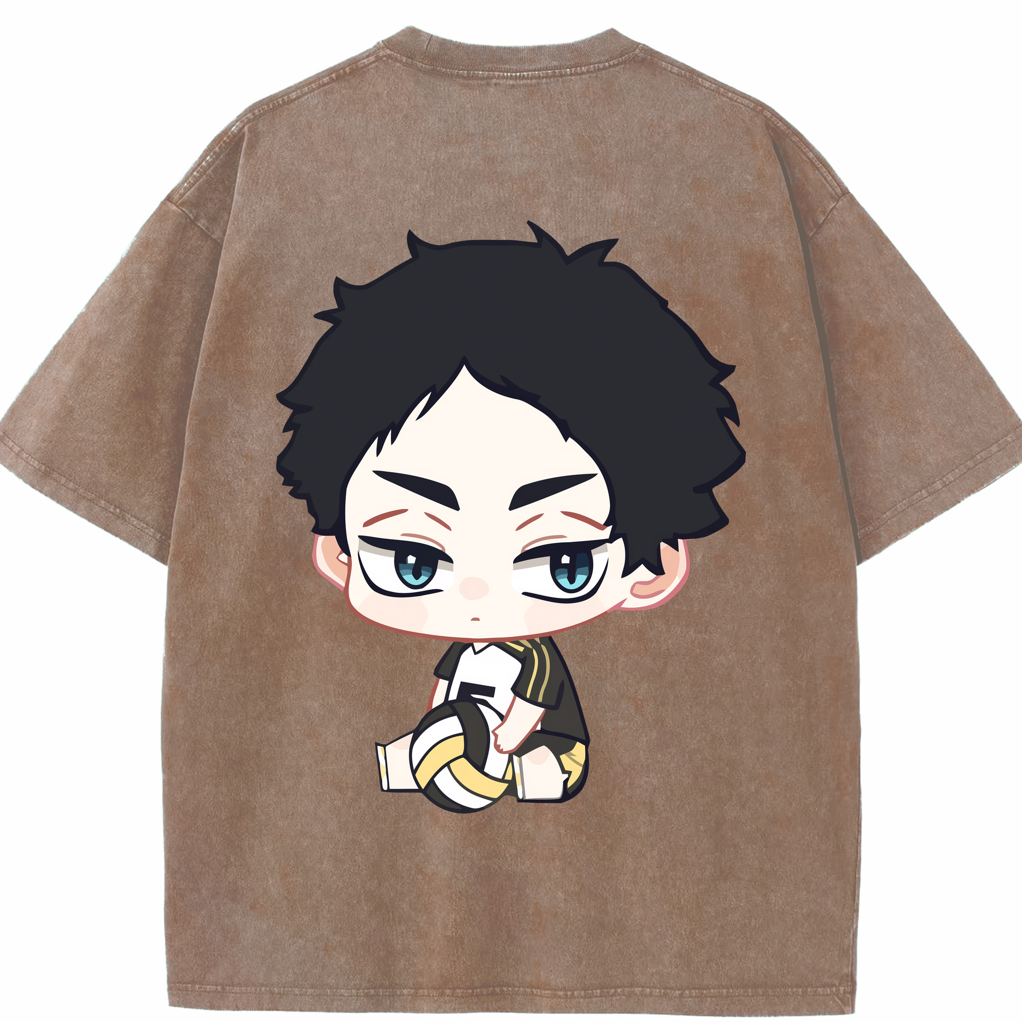 （画像用） ハイキュー!! Haikyu!! 綿100% ヴィンテージ風 半袖Tシャツ（背面プリント）