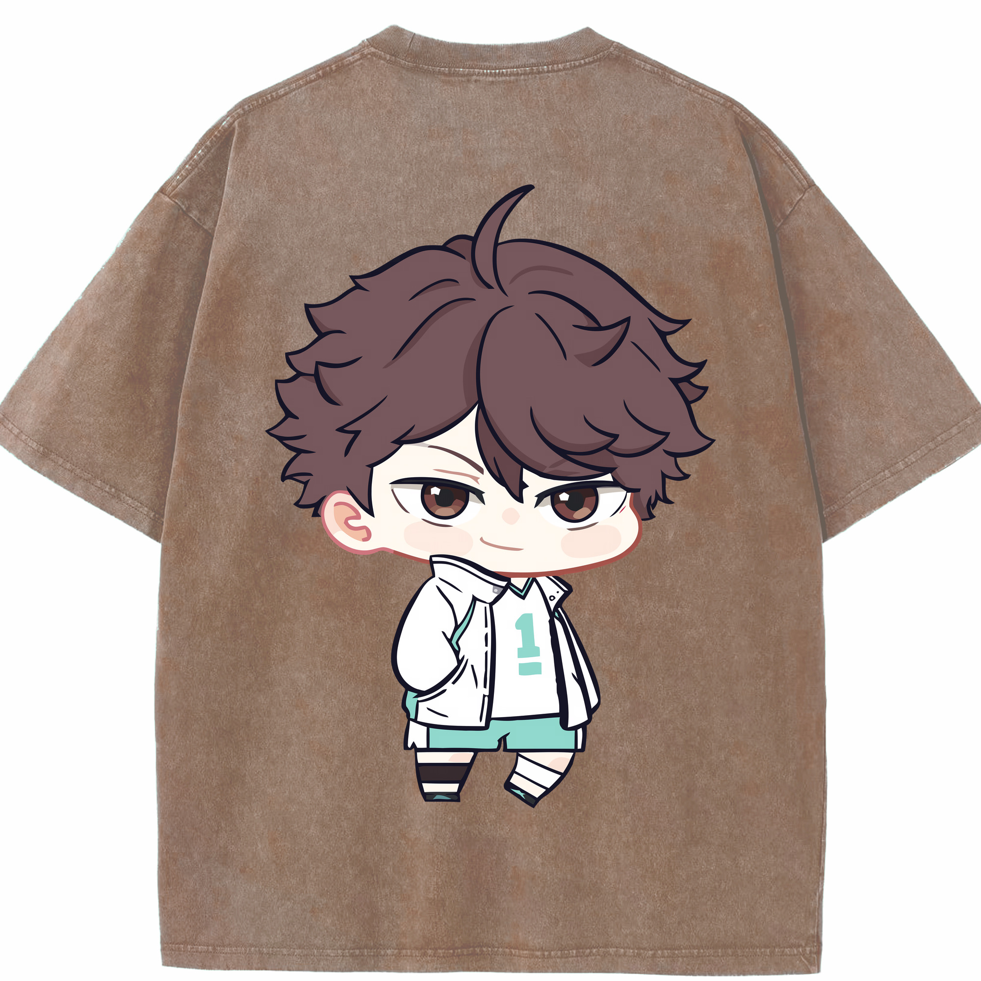 （画像用） ハイキュー!! Haikyu!! 綿100% ヴィンテージ風 半袖Tシャツ（背面プリント）