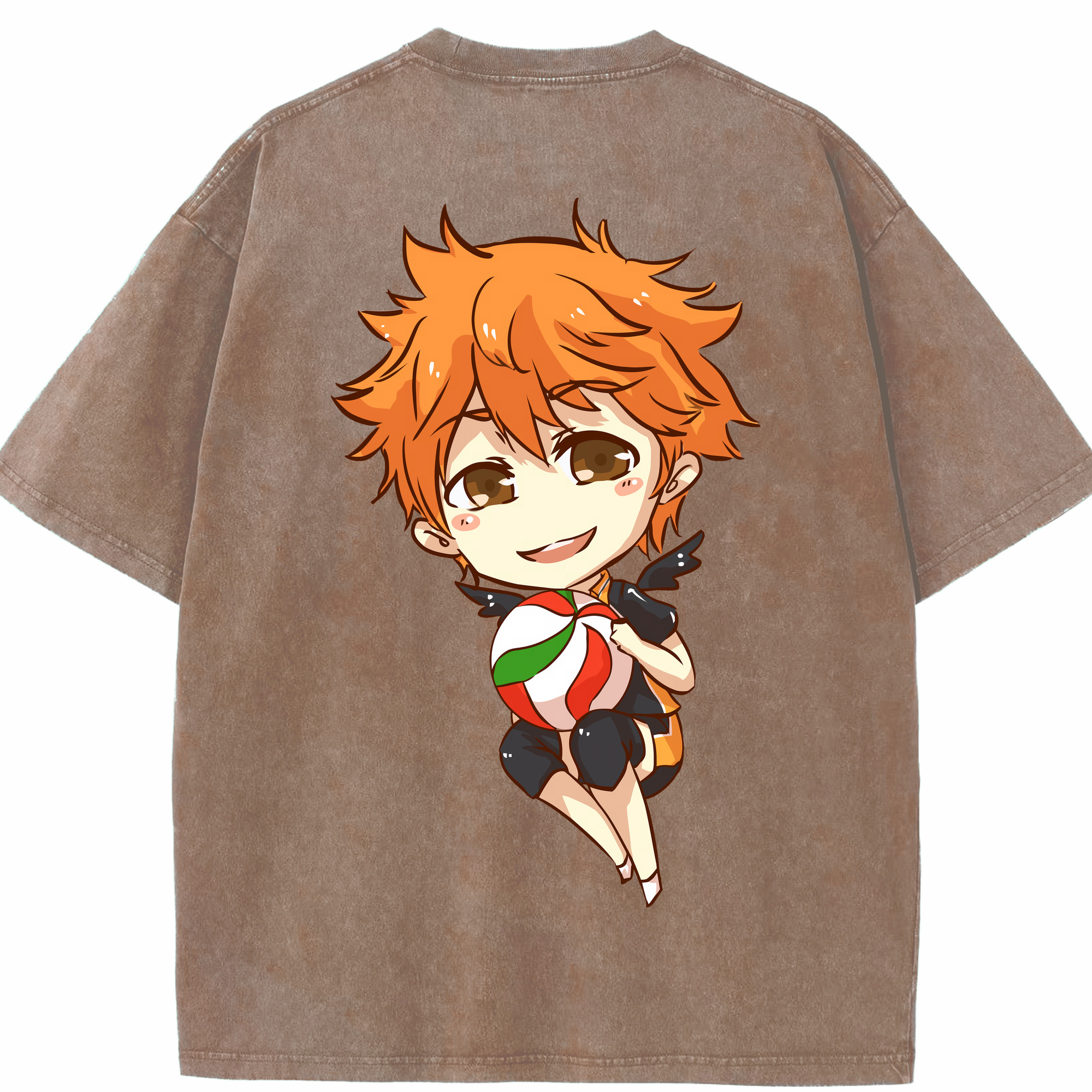 （画像用） ハイキュー!! Haikyu!! 綿100% ヴィンテージ風 半袖Tシャツ（背面プリント）