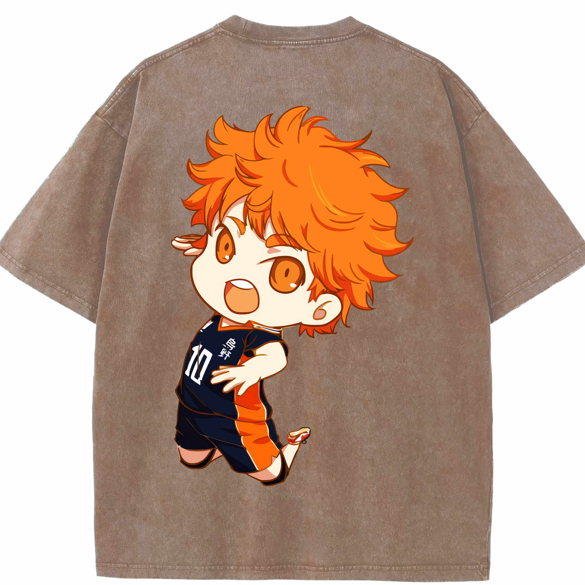 （画像用） ハイキュー!! Haikyu!! 綿100% ヴィンテージ風 半袖Tシャツ（背面プリント）