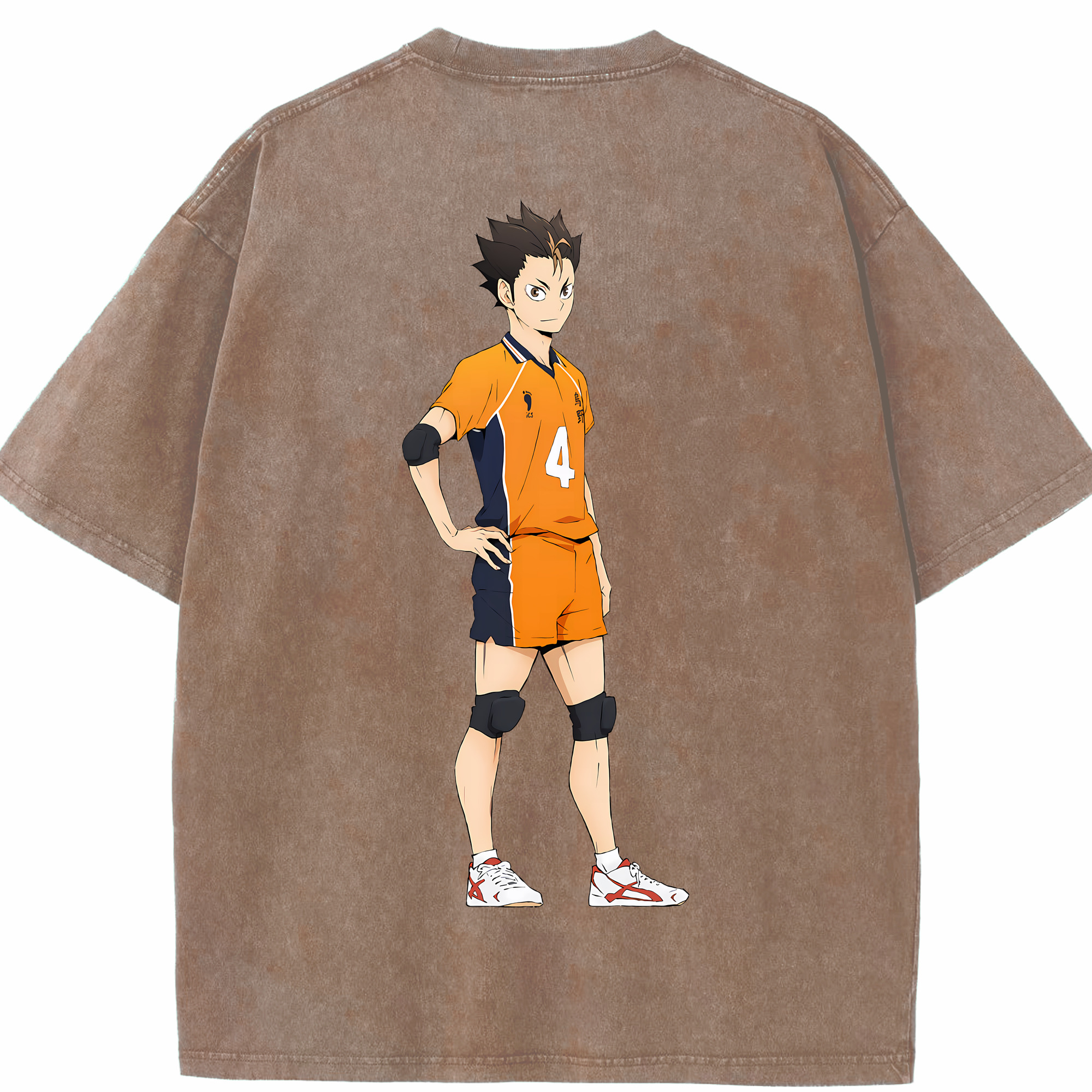 （画像用） ハイキュー!! Haikyu!! 綿100% ヴィンテージ風 半袖Tシャツ（背面プリント）