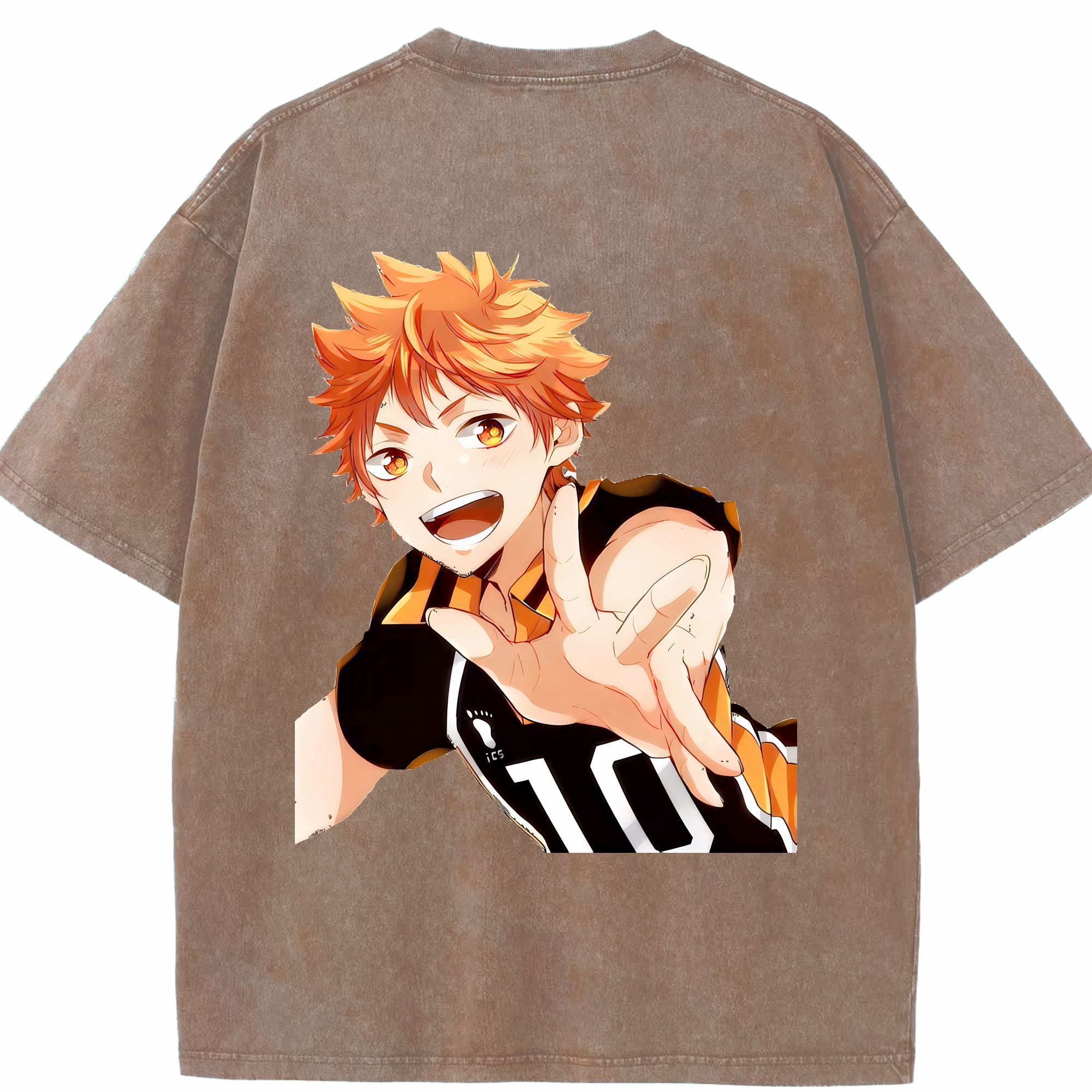 （画像用） ハイキュー!! Haikyu!! 綿100% ヴィンテージ風 半袖Tシャツ（背面プリント）