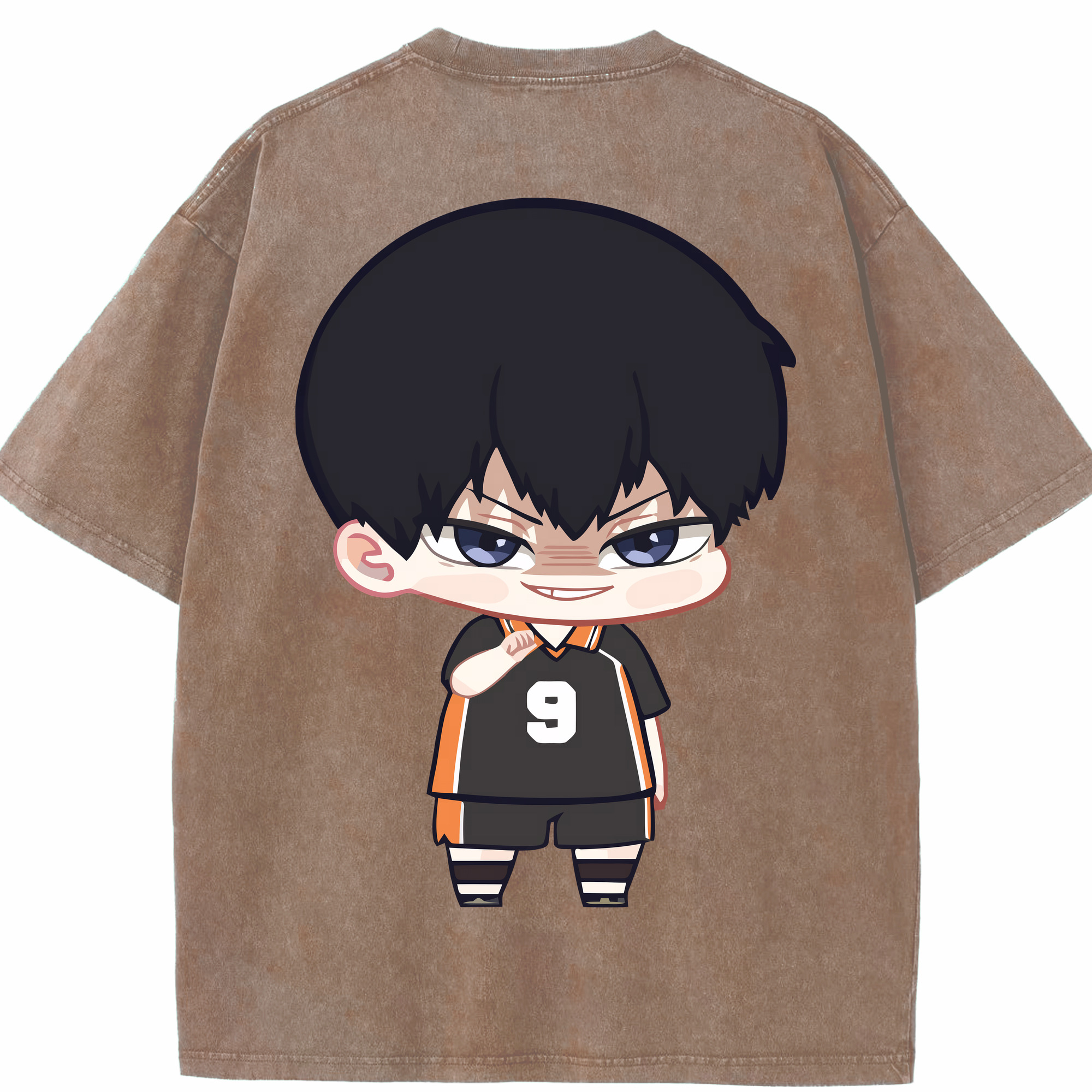 （画像用） ハイキュー!! Haikyu!! 綿100% ヴィンテージ風 半袖Tシャツ（背面プリント）