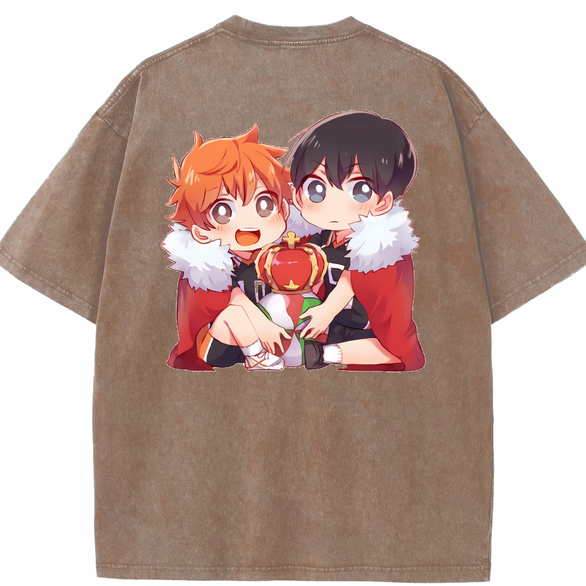 （画像用） ハイキュー!! Haikyu!! 綿100% ヴィンテージ風 半袖Tシャツ（背面プリント）