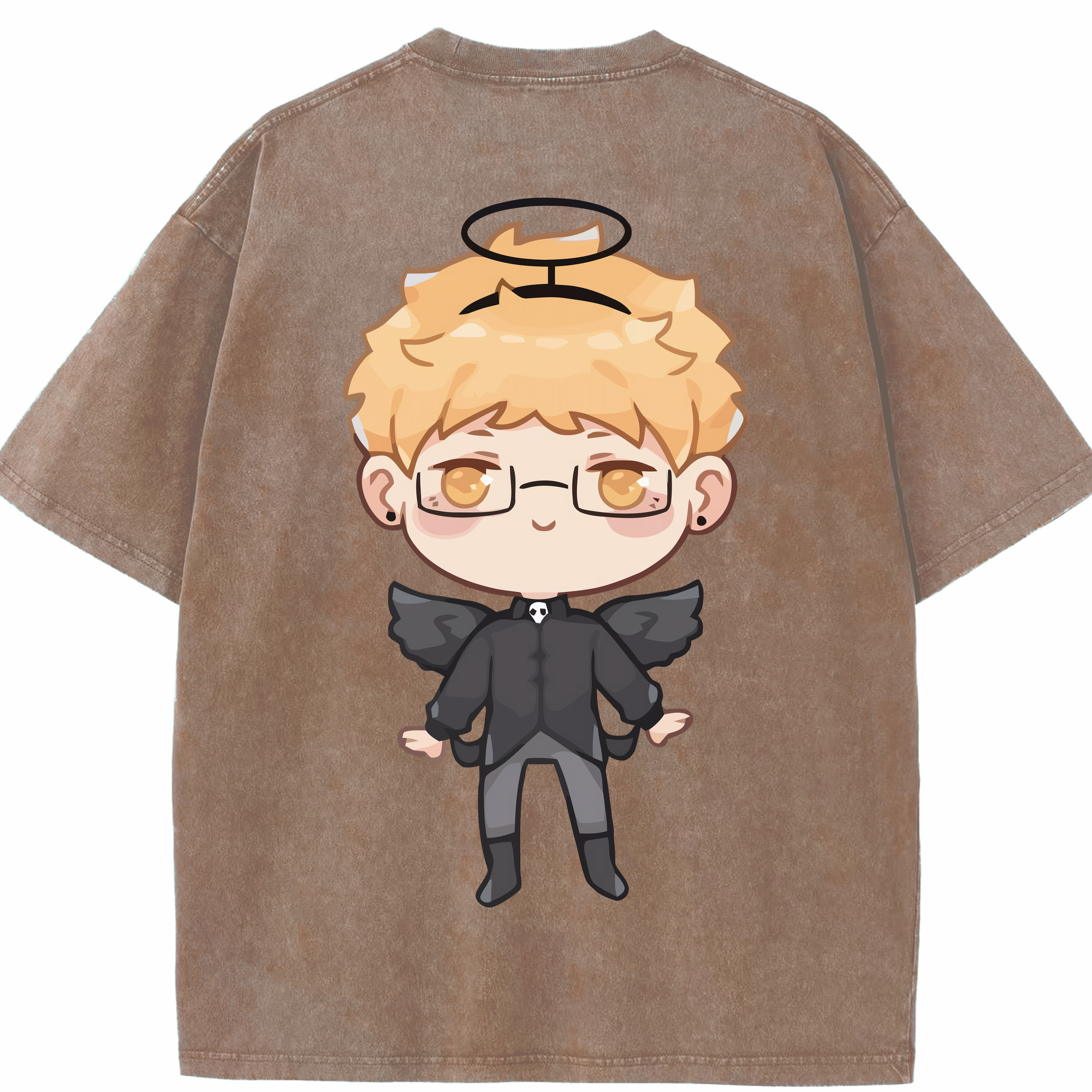 （画像用） ハイキュー!! Haikyu!! 綿100% ヴィンテージ風 半袖Tシャツ（背面プリント）