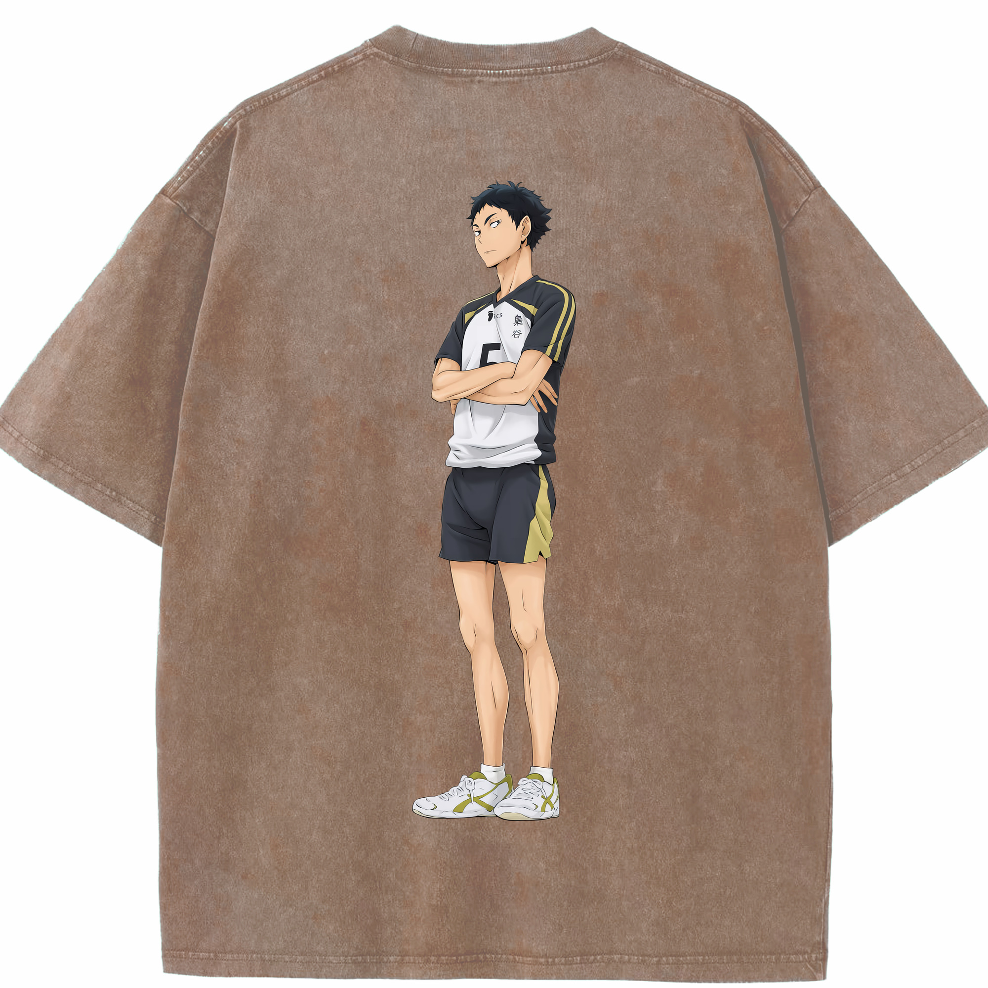 （画像用） ハイキュー!! Haikyu!! 綿100% ヴィンテージ風 半袖Tシャツ（背面プリント）