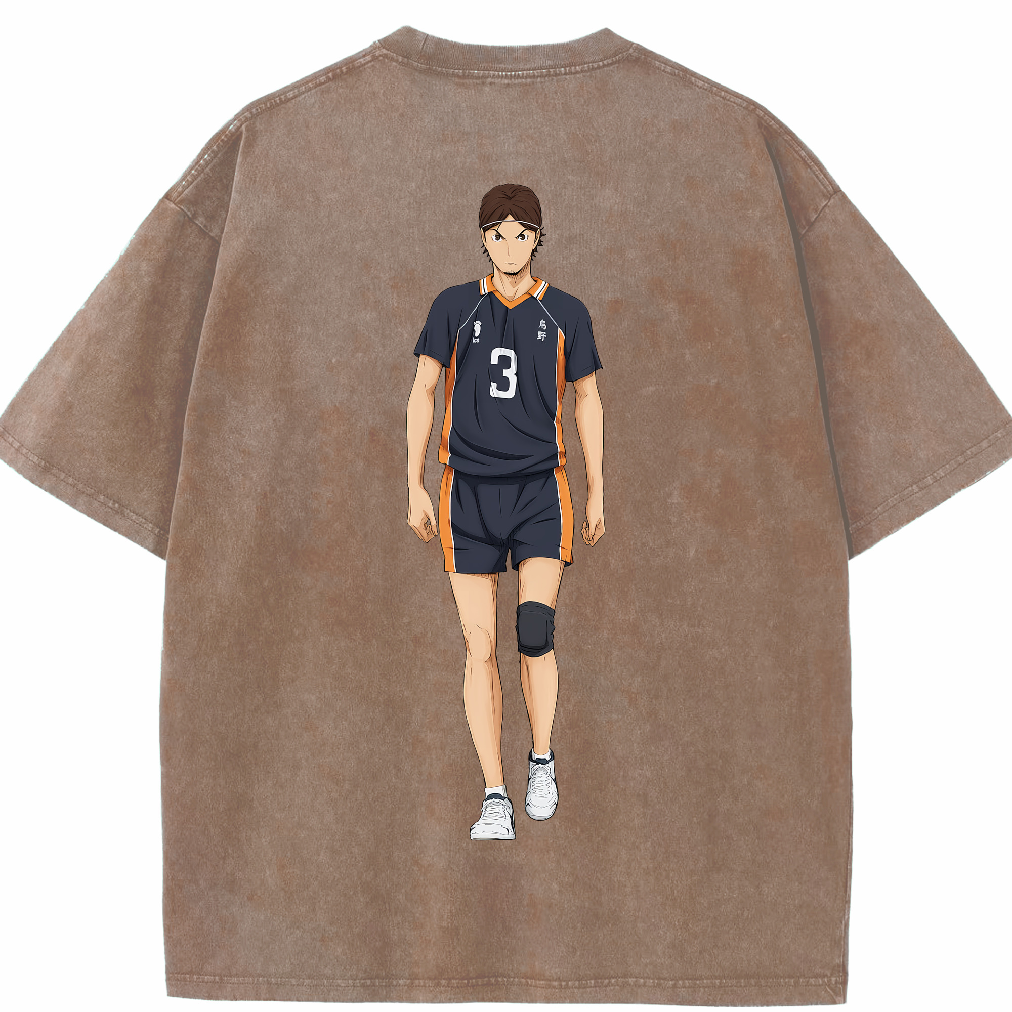 （画像用） ハイキュー!! Haikyu!! 綿100% ヴィンテージ風 半袖Tシャツ（背面プリント）