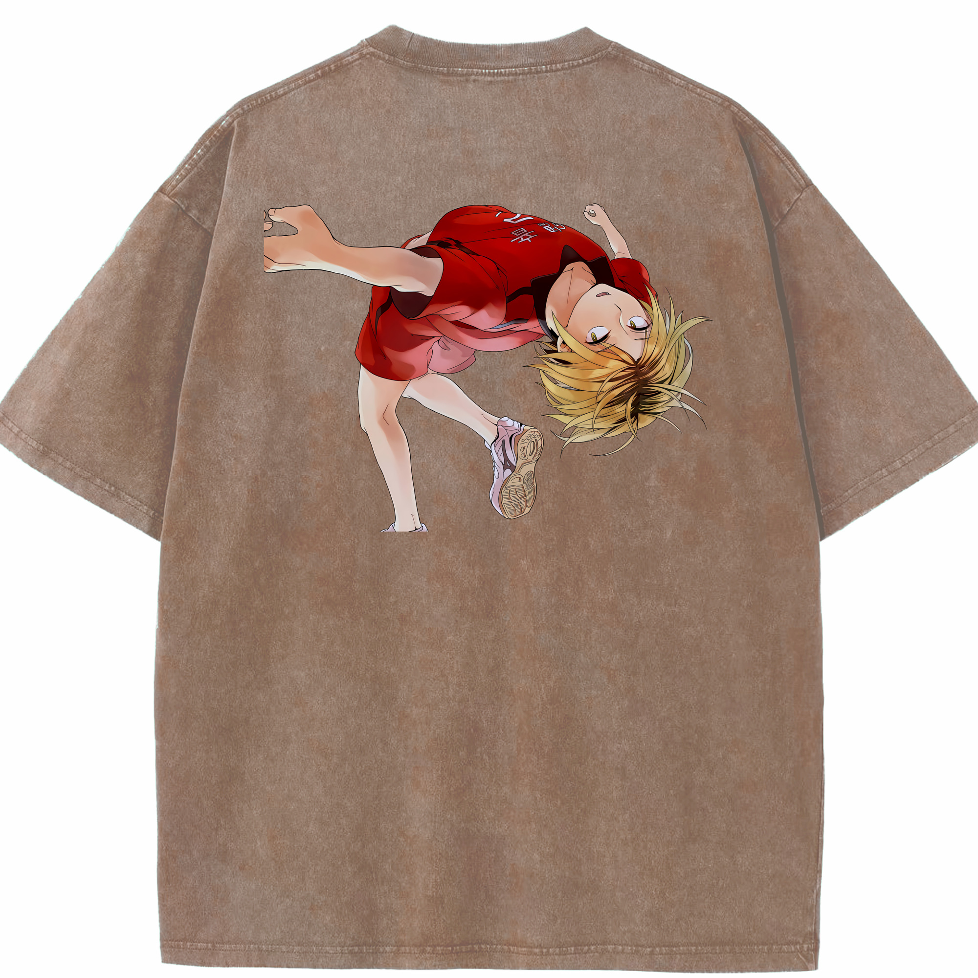 （画像用） ハイキュー!! Haikyu!! 綿100% ヴィンテージ風 半袖Tシャツ（背面プリント）