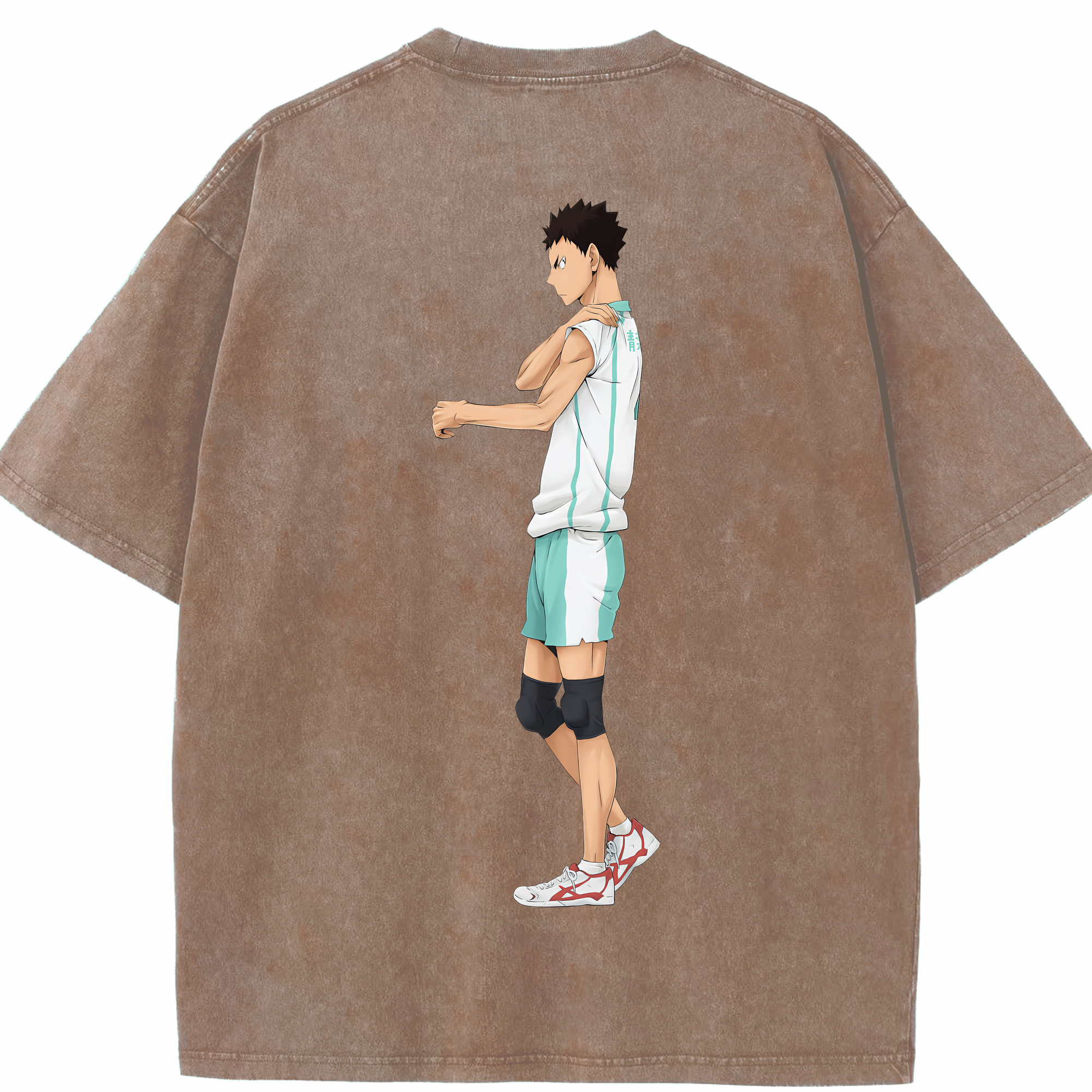 （画像用） ハイキュー!! Haikyu!! 綿100% ヴィンテージ風 半袖Tシャツ（背面プリント）