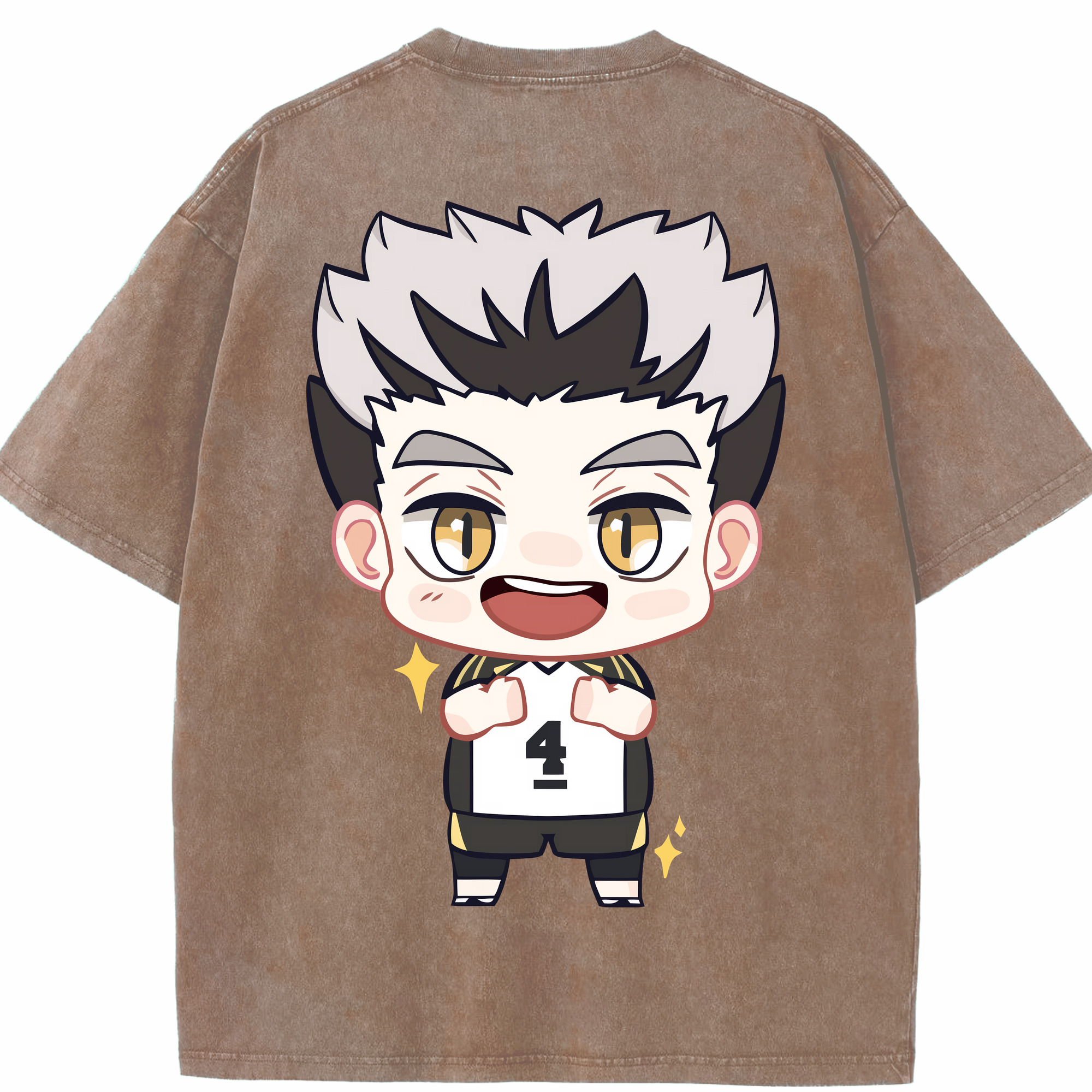 （画像用） ハイキュー!! Haikyu!! 綿100% ヴィンテージ風 半袖Tシャツ（背面プリント）