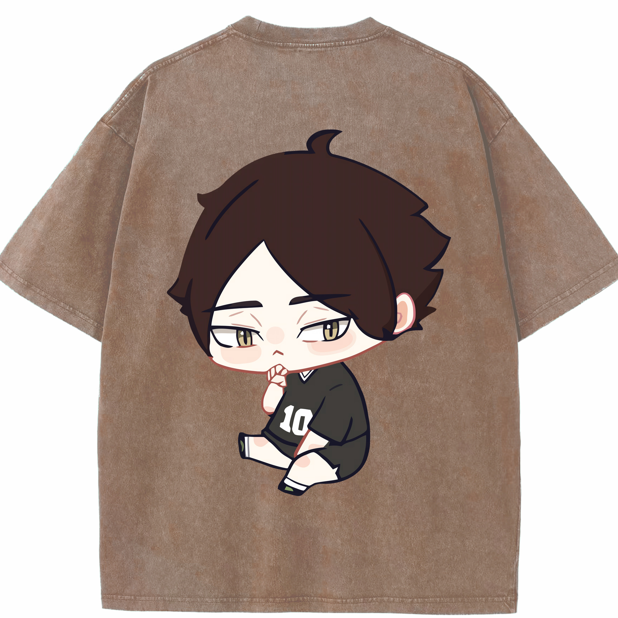（画像用） ハイキュー!! Haikyu!! 綿100% ヴィンテージ風 半袖Tシャツ（背面プリント）